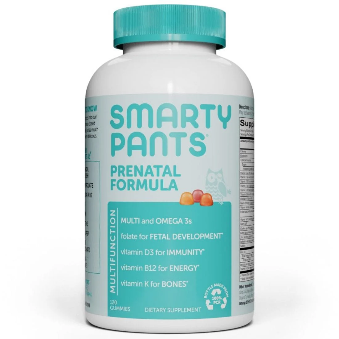 SmartyPants Prenatal Formula Gummy Multivitamins with Folate, B12 and Omega 3