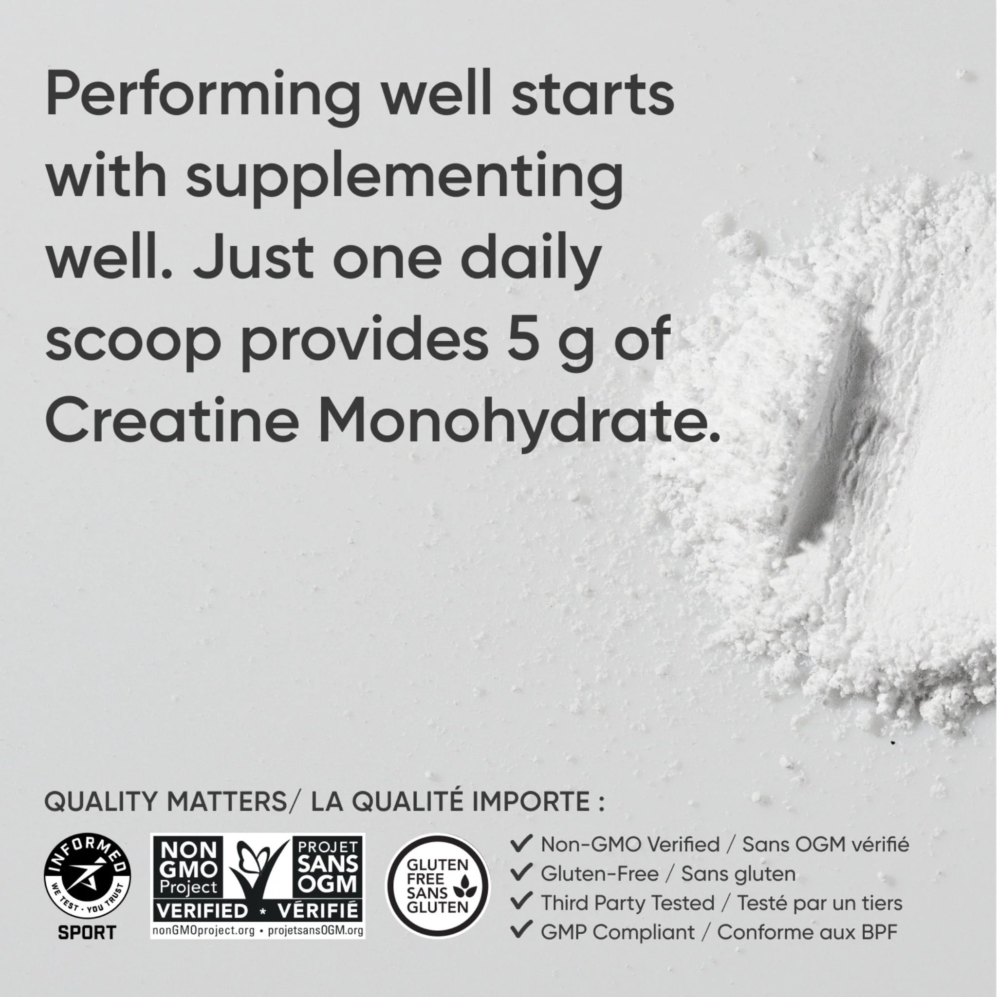 Sports Research Creatine Monohydrate 5g Powder, Micronized, Vegan, Non-GMO, Helps to Enhance Strength, Power and Recovery for Lean Muscle Growth, 454g - Image 6