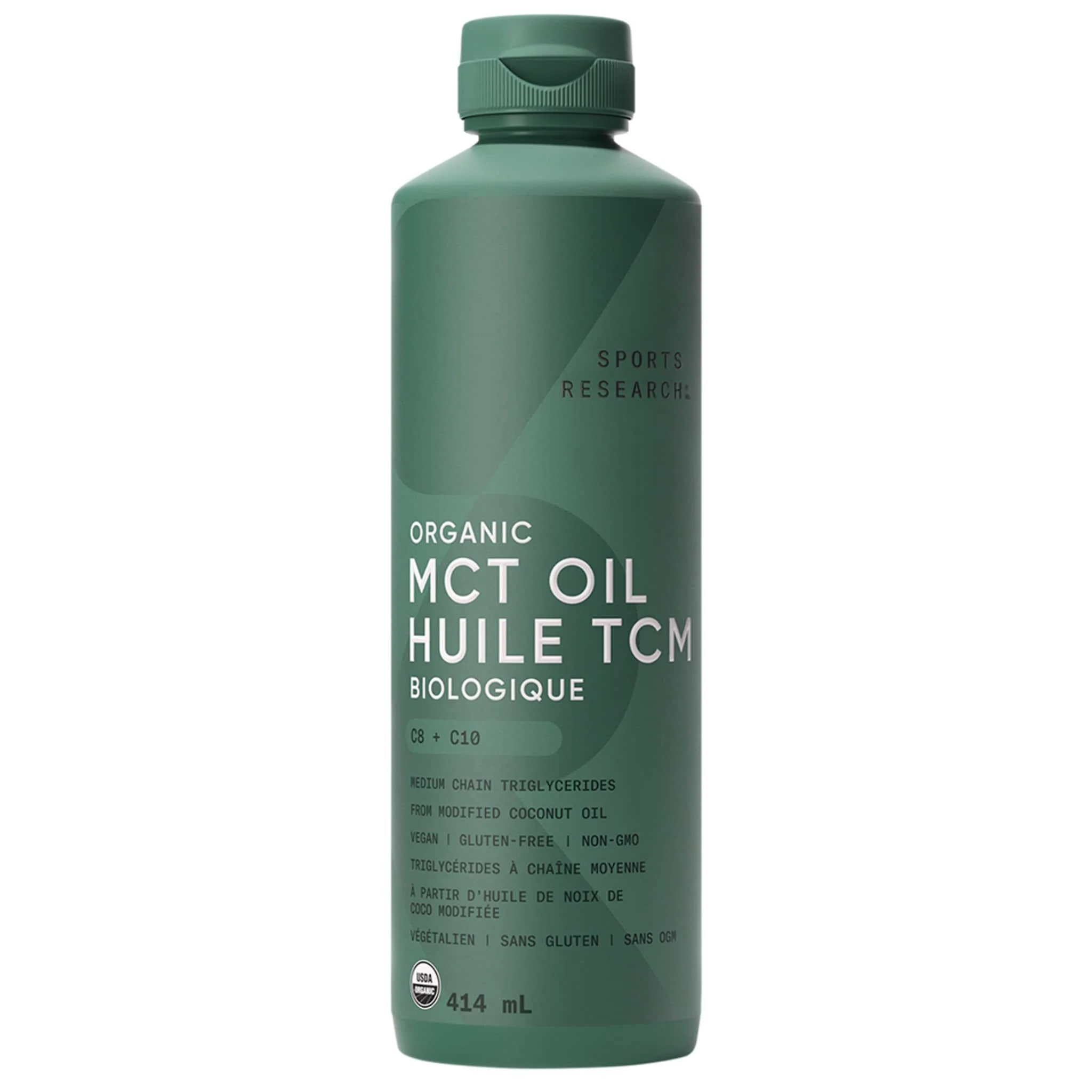 Sports Research MCT C8 and C10 Oil, Vegan-Friendly, Supports Brain Health, 414ml