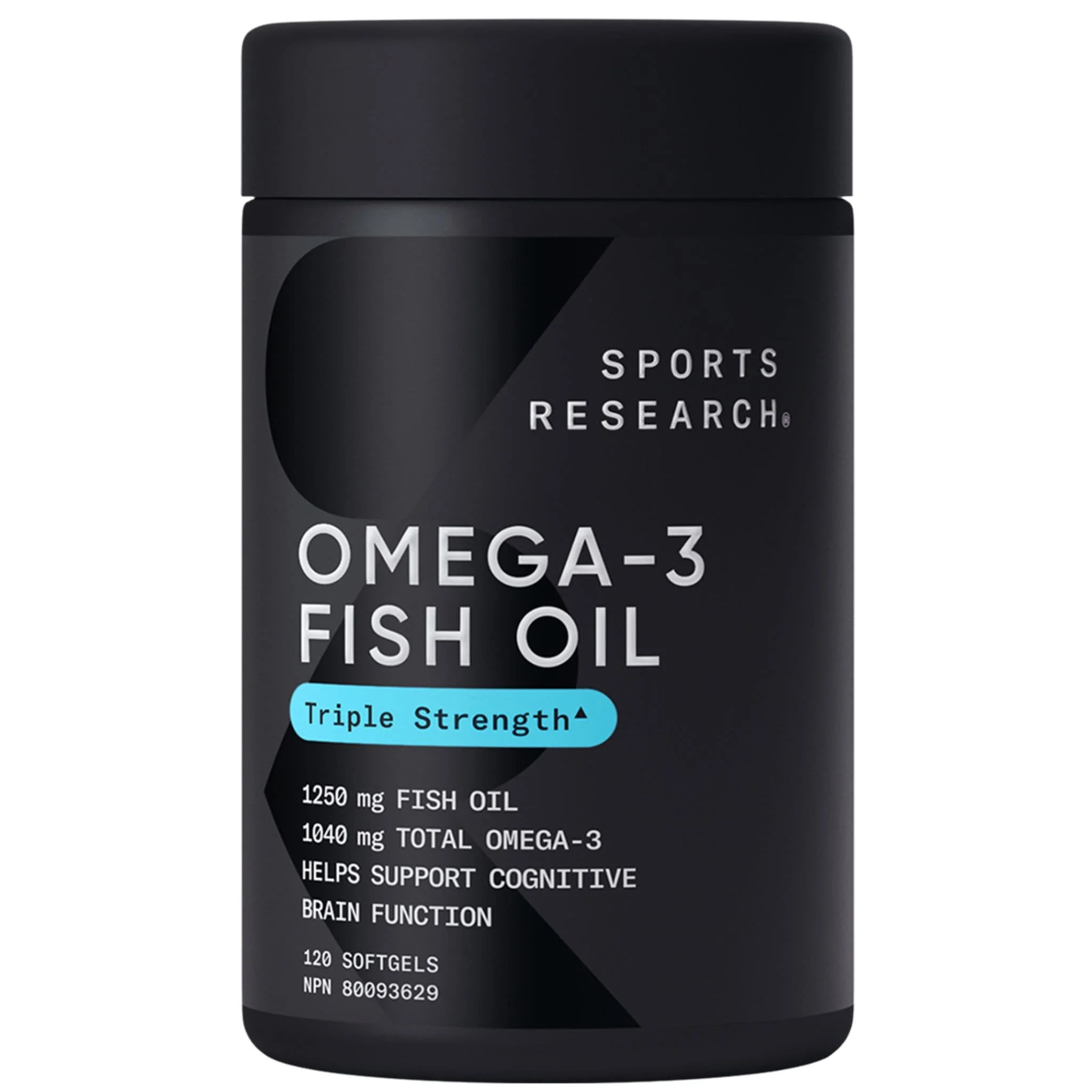 Sports Research Omega-3 Fish Oil, Triple Strength, 1250mg Fish Oil, 60-120 Softgels - Image 2