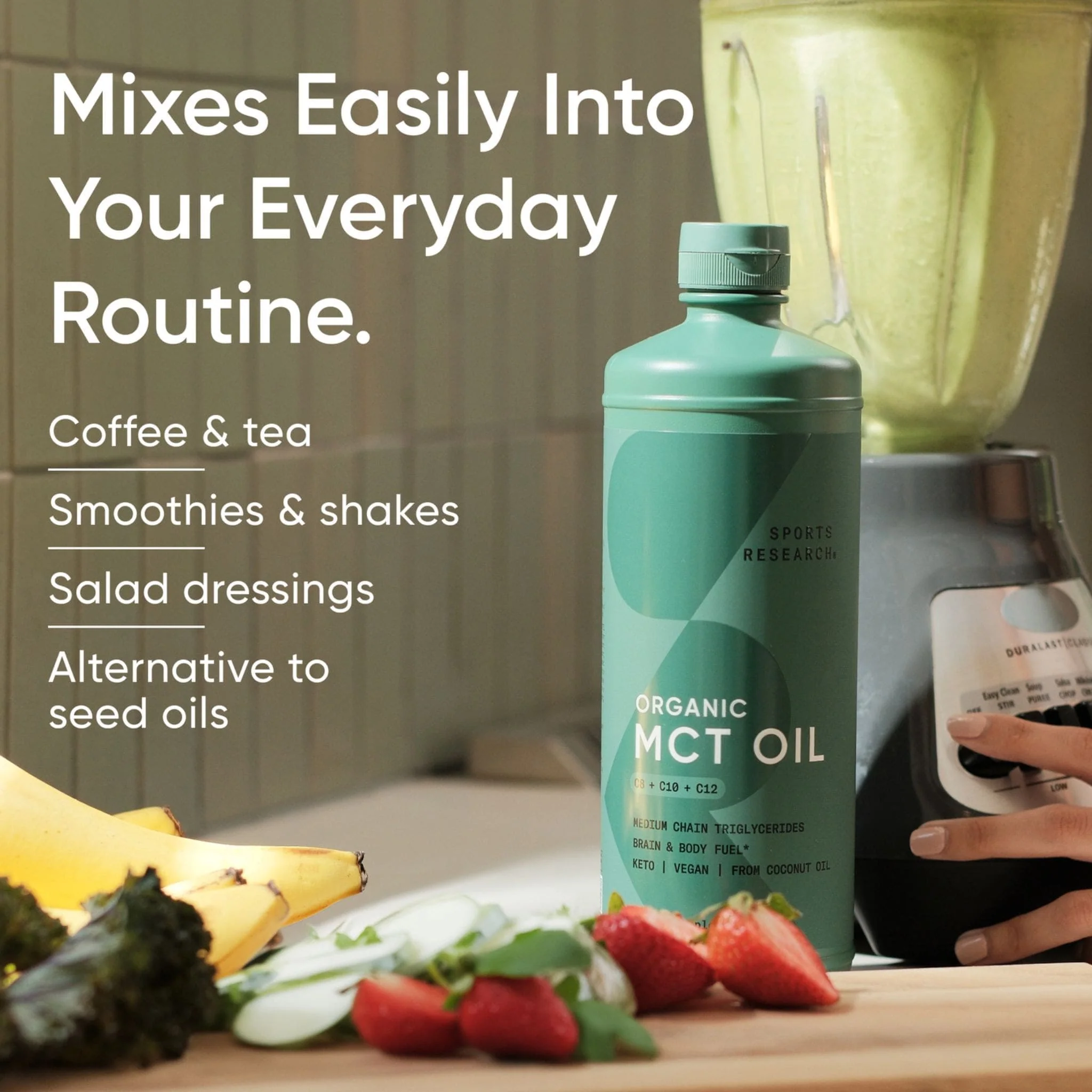 Sports Research Organic MCT Oil, Liquid, Pure Coconut-Derived Energy for Keto and Low-Carb Lifestyles 414ml-887ml - Image 7