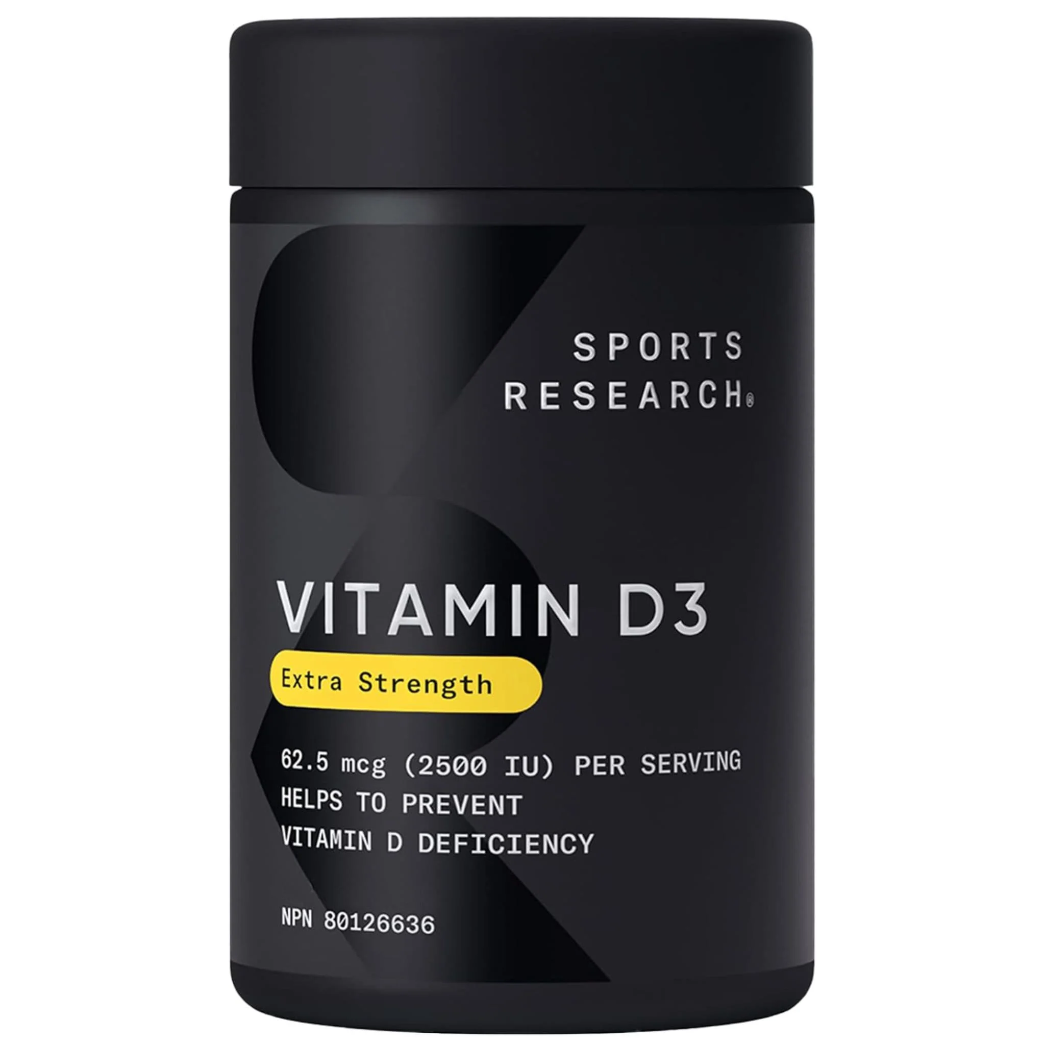 Sports Research Vitamin D3 2500IU with Coconut MCT Oil, Extra Strength, 240 Softgels