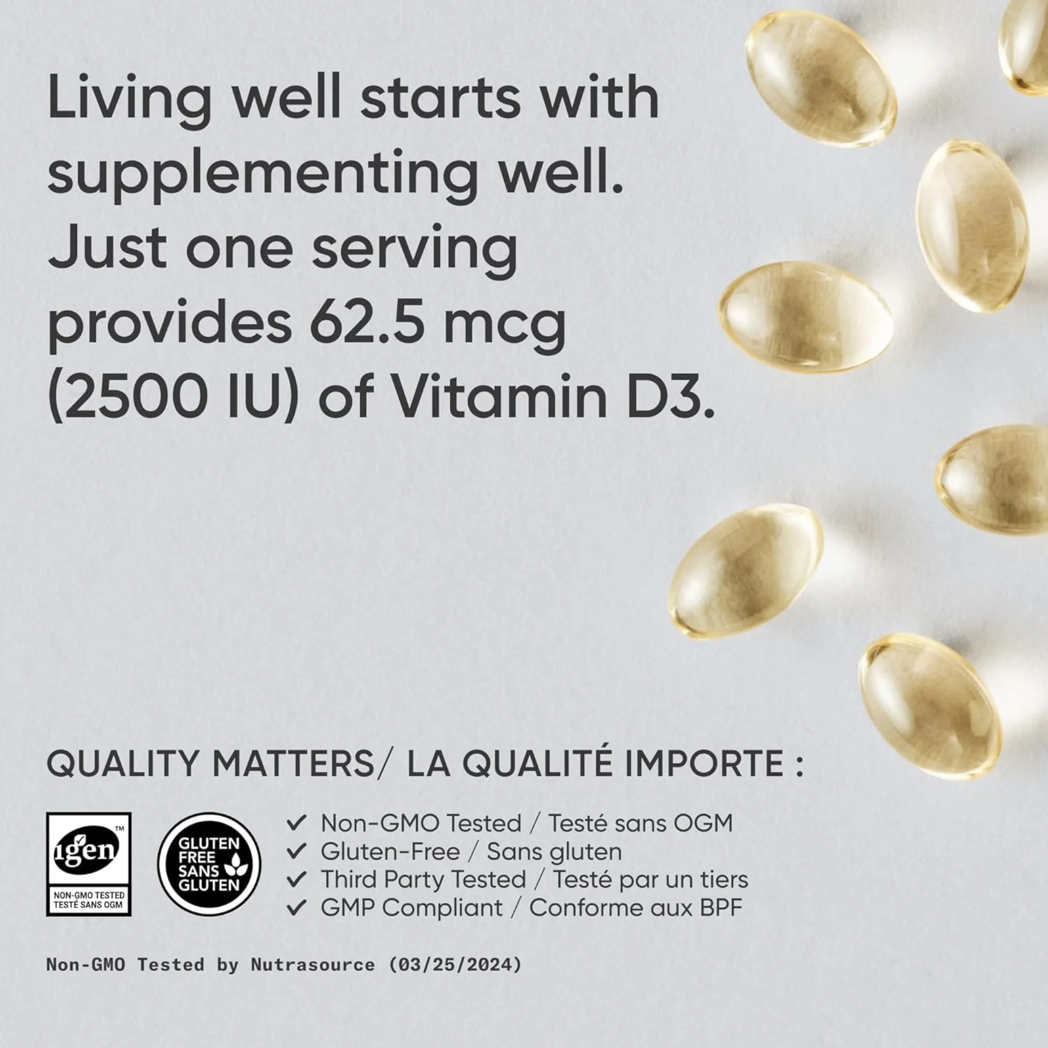 Sports Research Vitamin D3 2500IU with Coconut MCT Oil, Extra Strength, 240 Softgels - Image 6