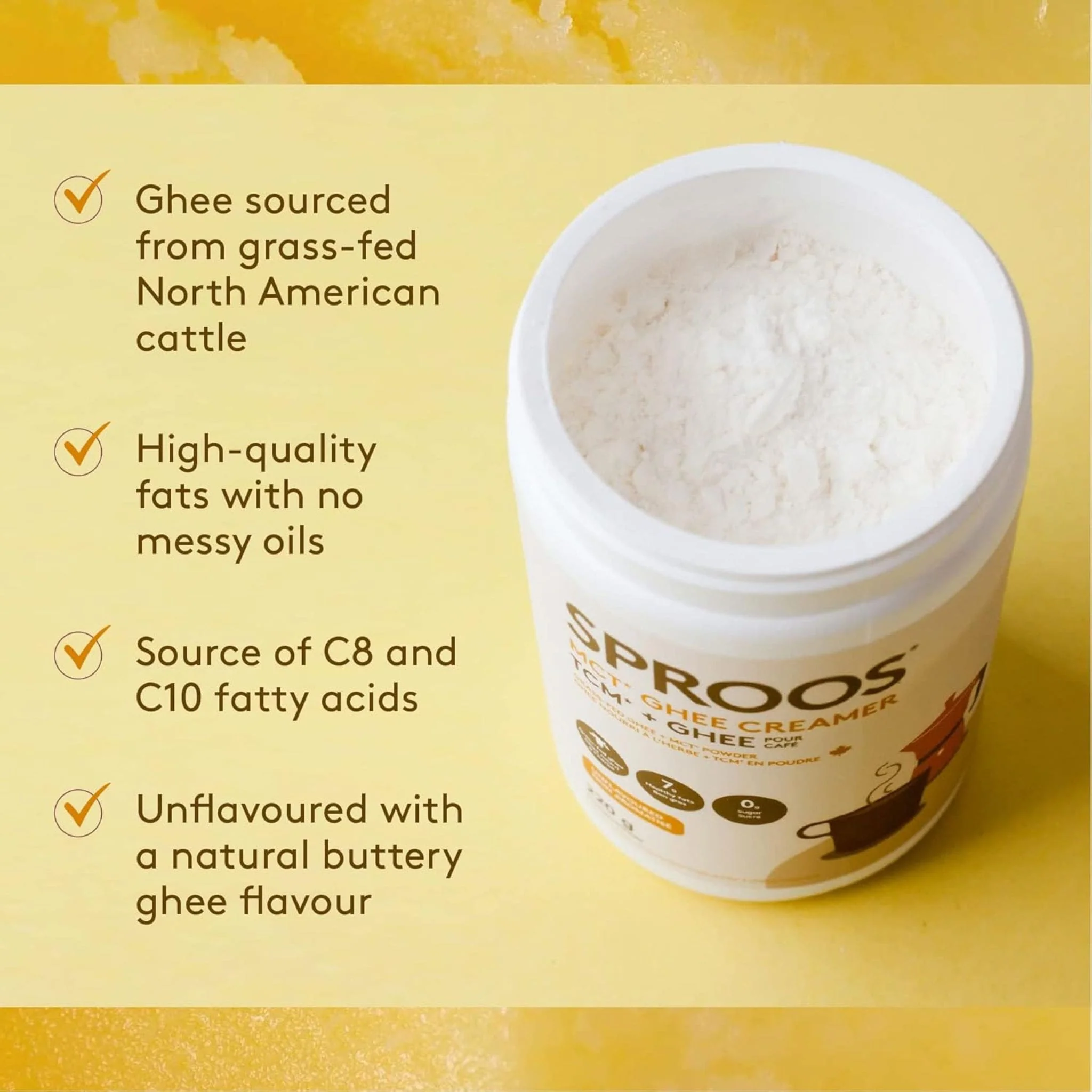 Sproos Ghee MCT Creamer, 220g - Image 3