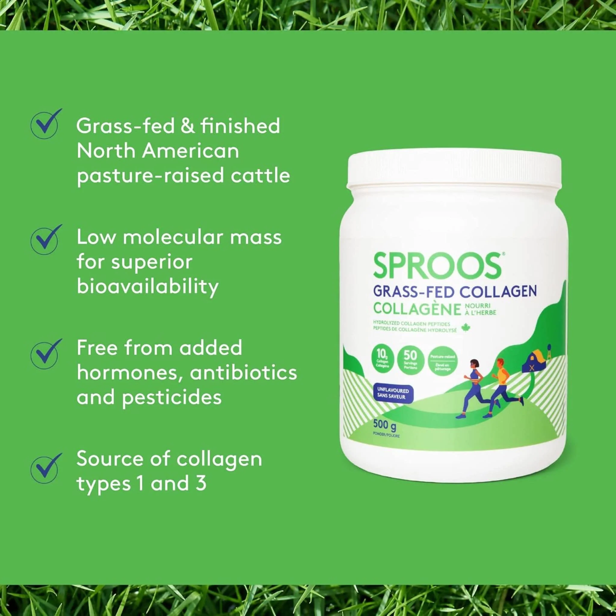 Sproos Grass-Fed Collagen, Hydrolyzed Collagen Peptides - Image 3