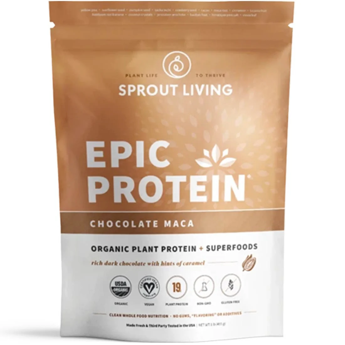 Sprout Living Epic Protein Organic Plant Protein, Made Fresh, Vegan, Gluten-Free, Non-GMO - Image 2