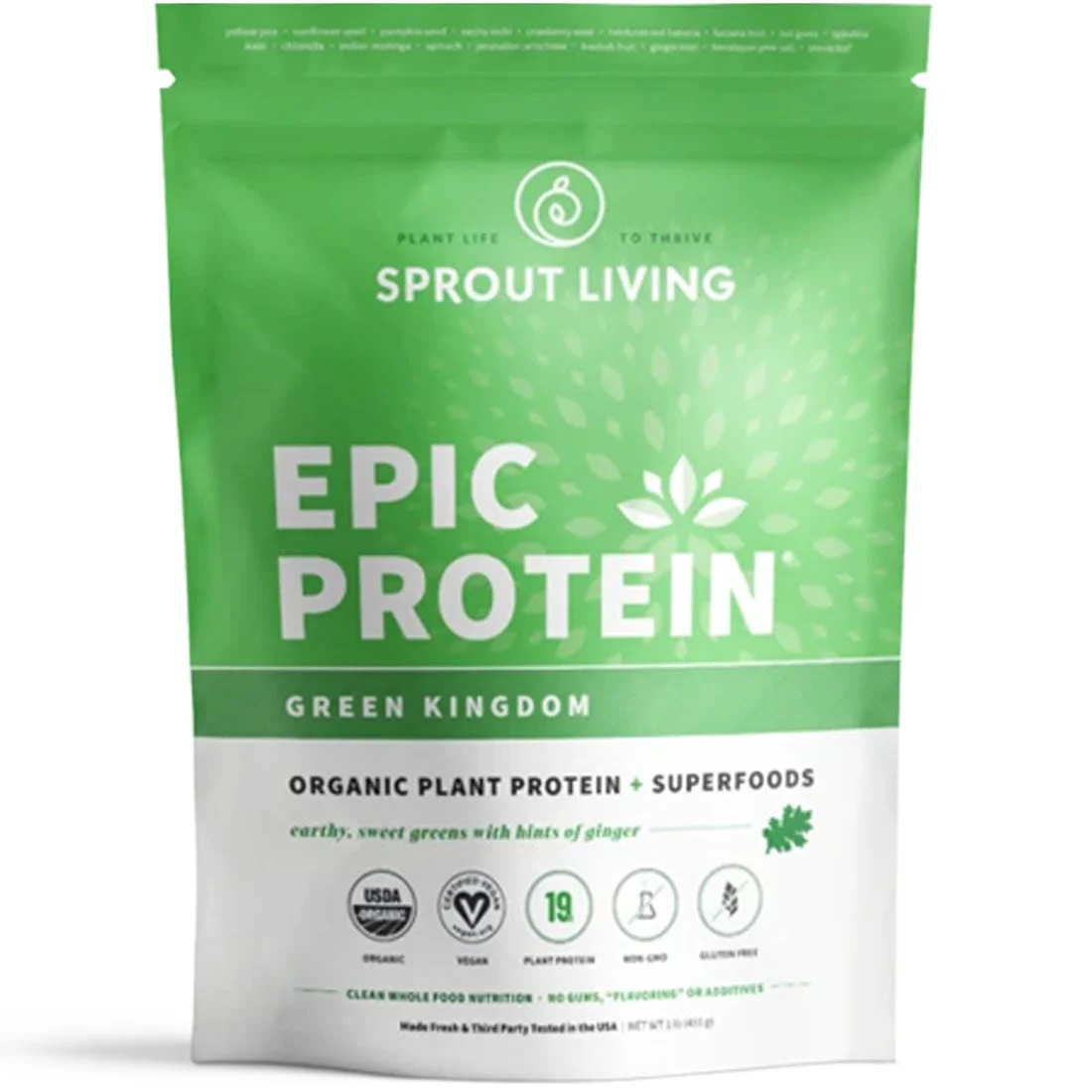 Sprout Living Epic Protein Organic Plant Protein, Made Fresh, Vegan, Gluten-Free, Non-GMO - Image 4
