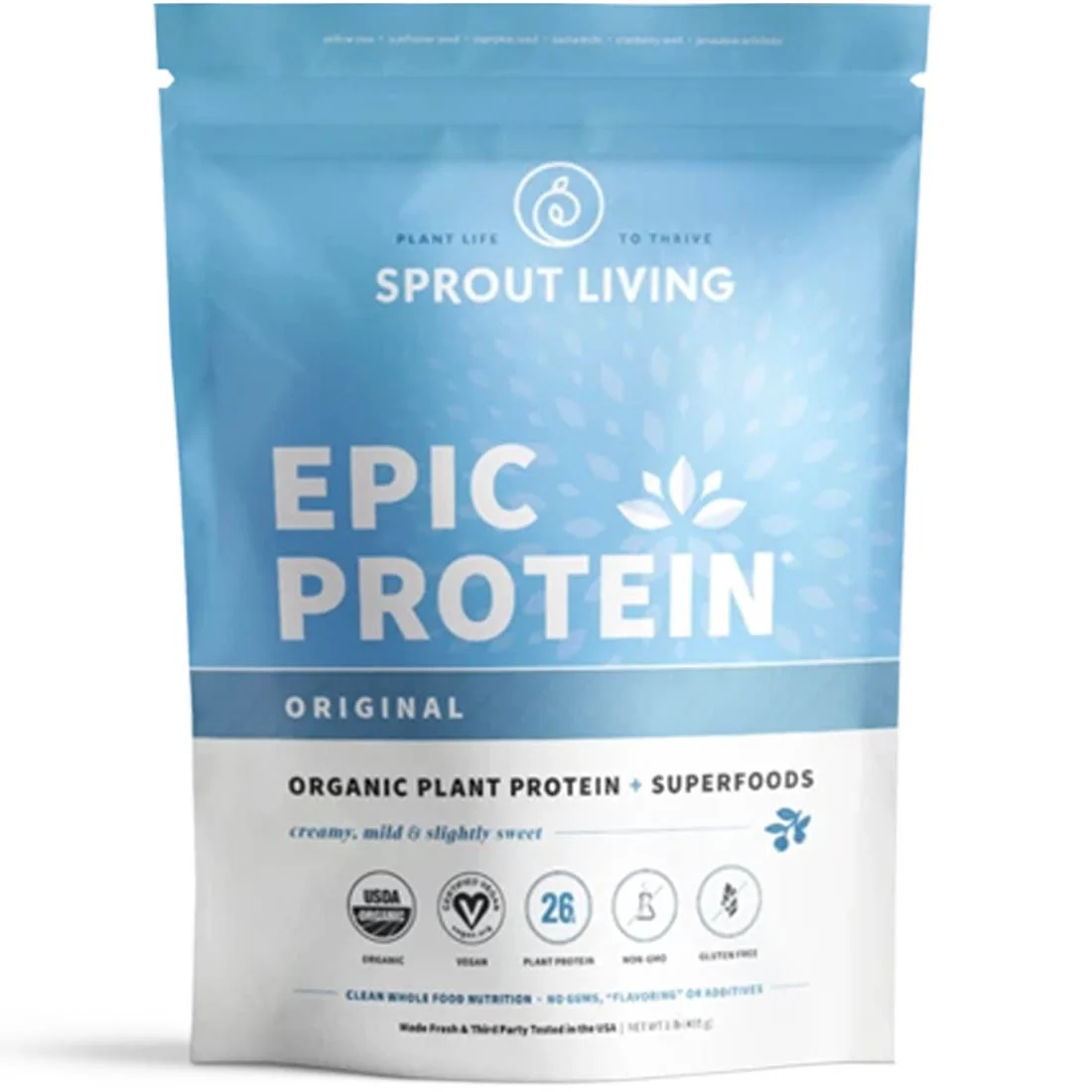Sprout Living Epic Protein Organic Plant Protein, Made Fresh, Vegan, Gluten-Free, Non-GMO - Image 6