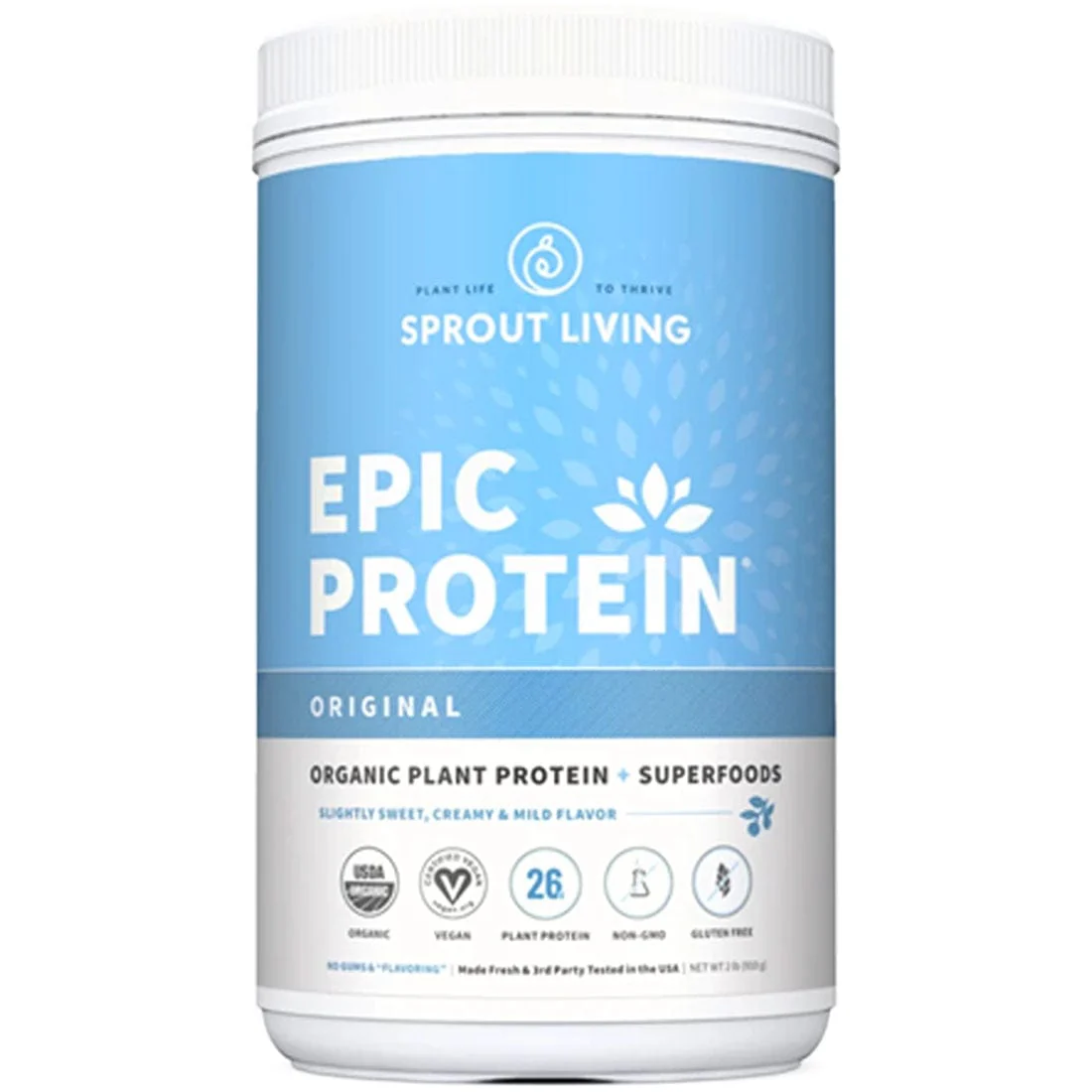 Sprout Living Epic Protein Organic Plant Protein, Made Fresh, Vegan, Gluten-Free, Non-GMO - Image 7