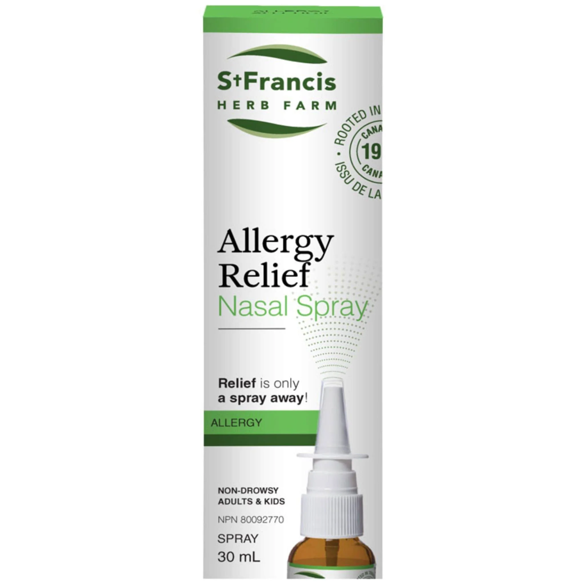St.Francis Allergy Relief Nasal Spray, Fast-Acting, All Natural, Relieves sneezing, runny nose, congestion, itchiness, and watery eyes, 30ml