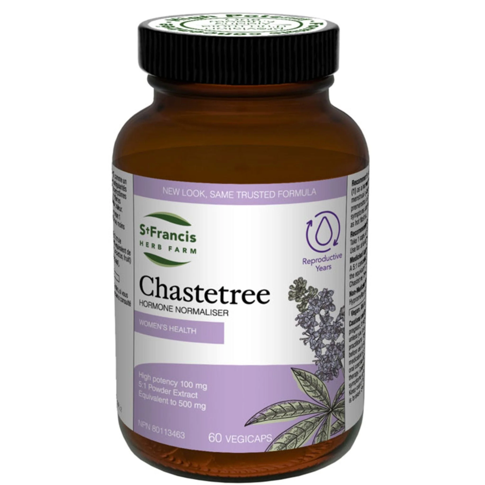 St. Francis Chasteree, Herbal Hormone Normaliser for Women, 60 Vegetable Capsules