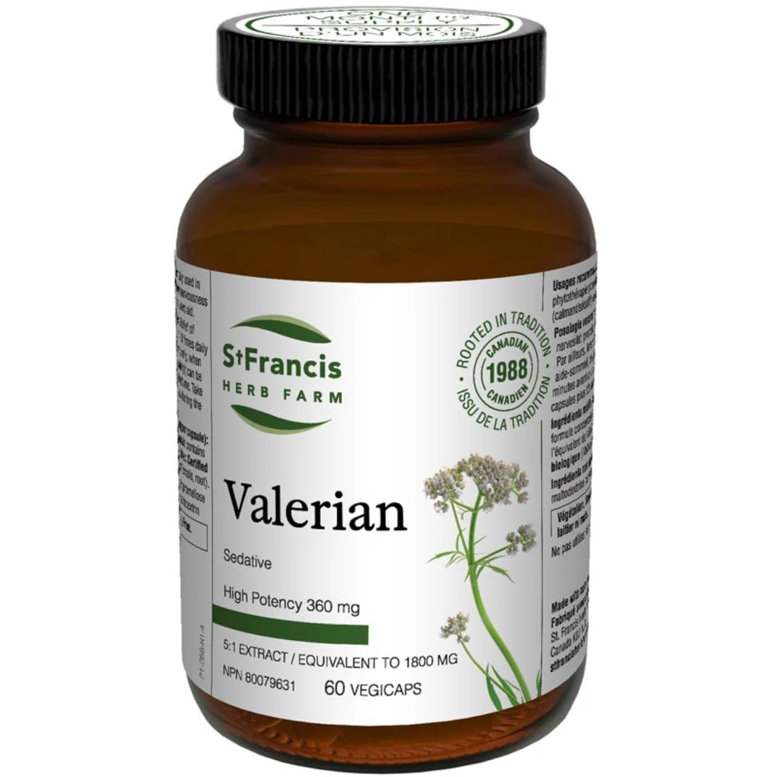 St. Francis Valerian 360mg, High Potency 5:1 Extract, Supports Individuals with Nervousness, restlessness, and insomnia, Capsules - Image 2
