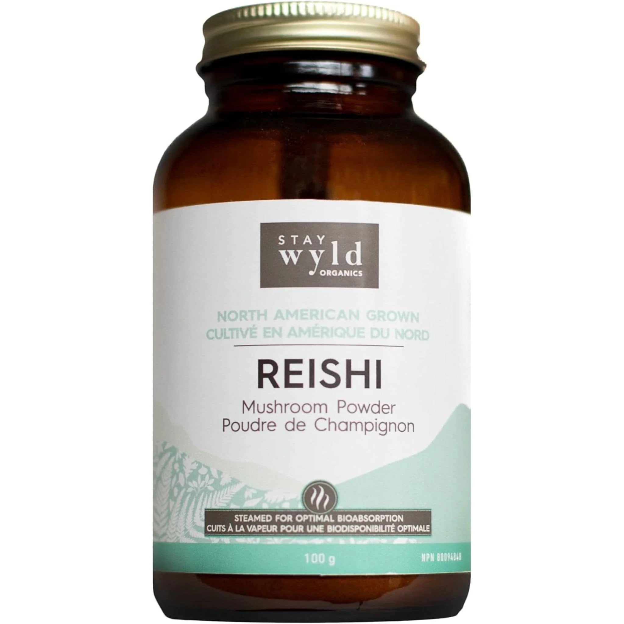 Stay Wyld Organics Reishi Mushroom Powder (Stress & Anxiety Support), 100g Powder CLEARANCE 50% Off Final Sale