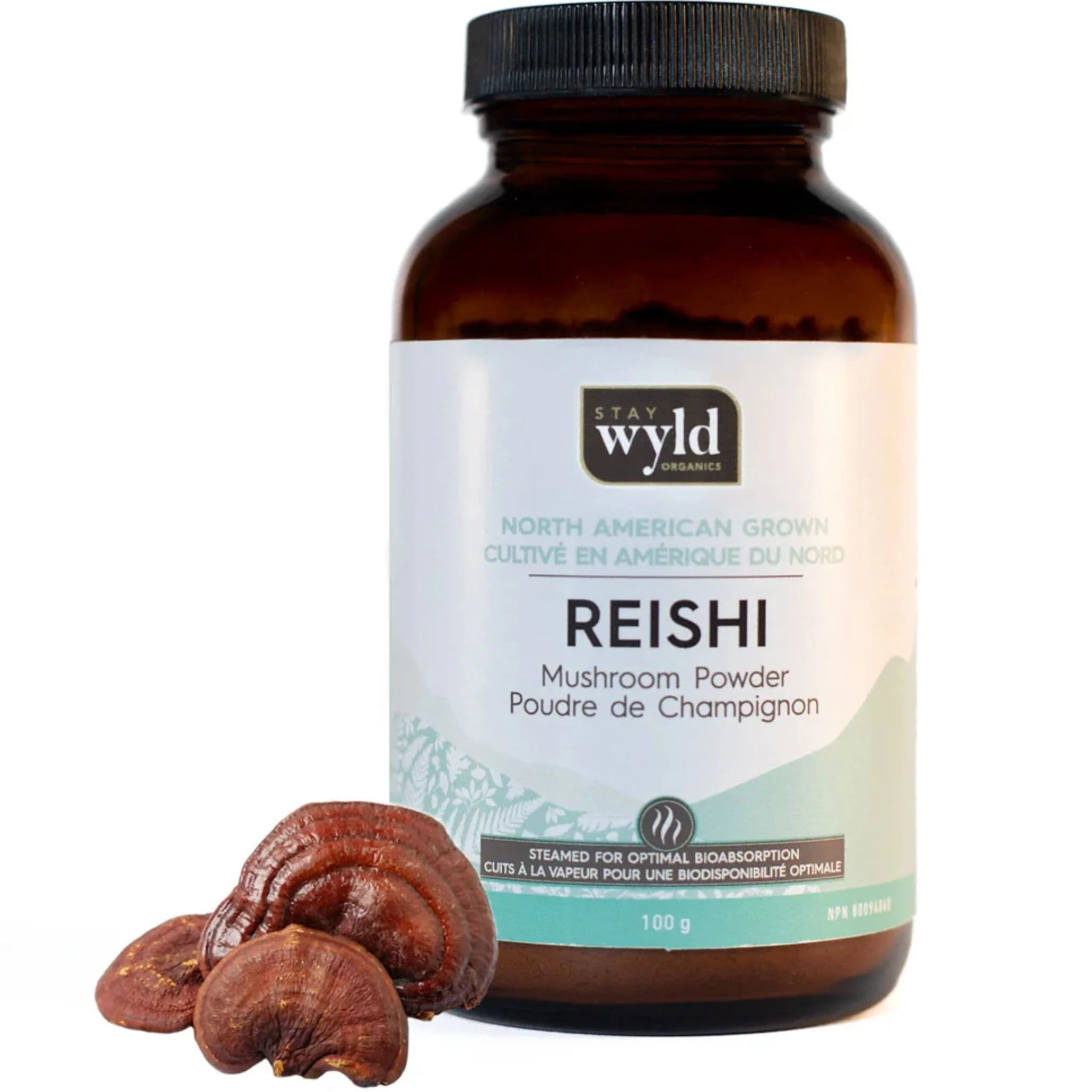 Stay Wyld Organics Reishi Mushroom Powder (Stress & Anxiety Support), 100g Powder CLEARANCE 50% Off Final Sale - Image 2