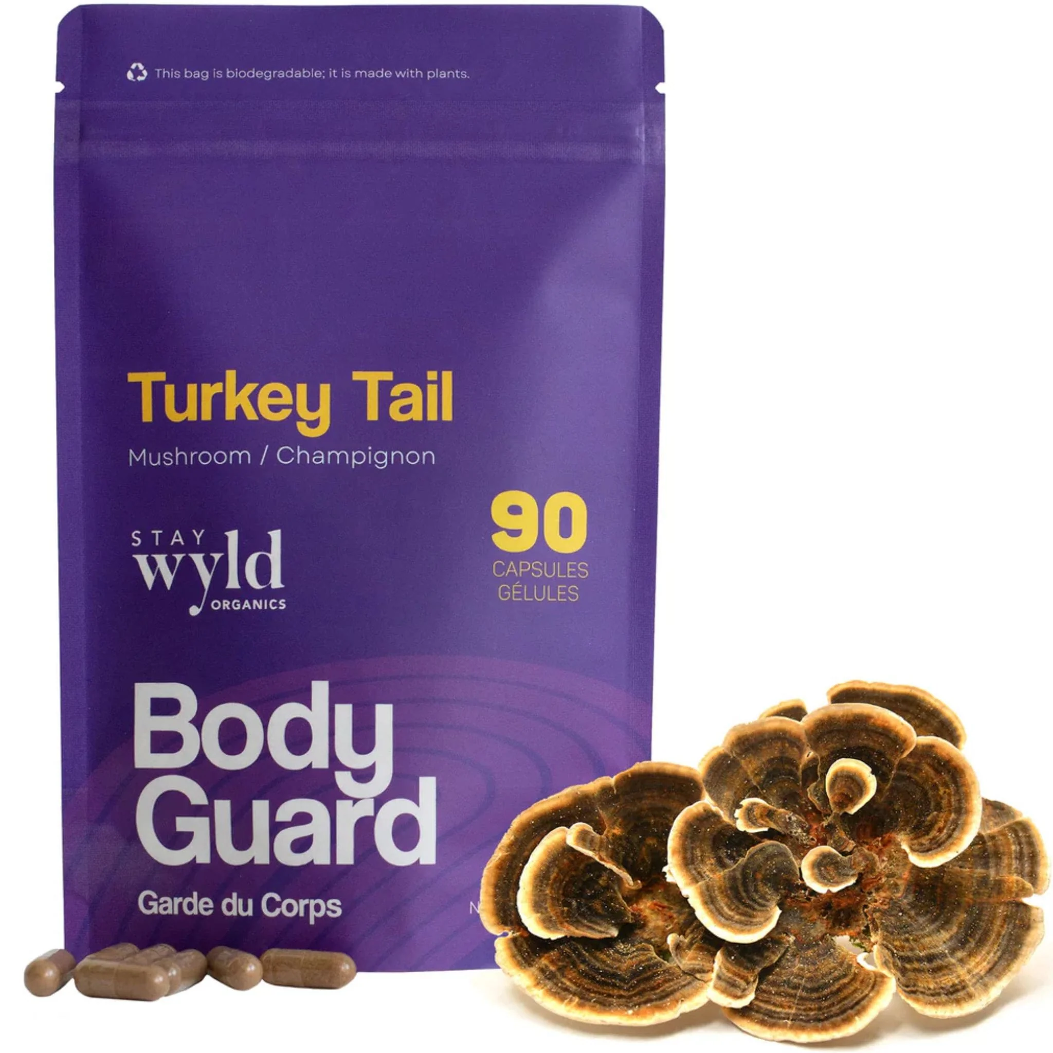 Stay Wyld Organics Turkey Tail (Immune System Support), 90 Capsules