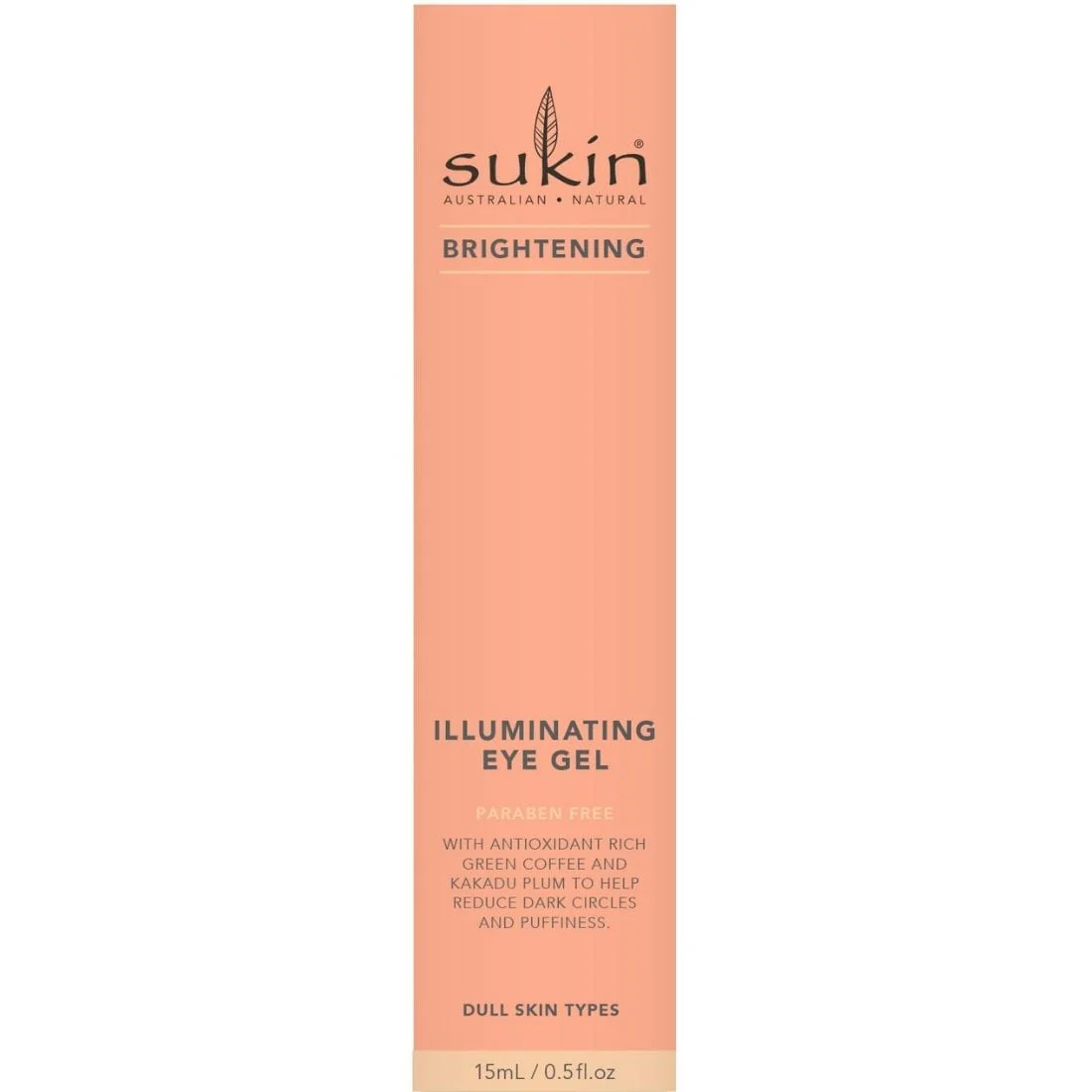 Sukin Brightening Illuminating Eye Gel, 15 ml, Clearance 40% Off, Final Sale