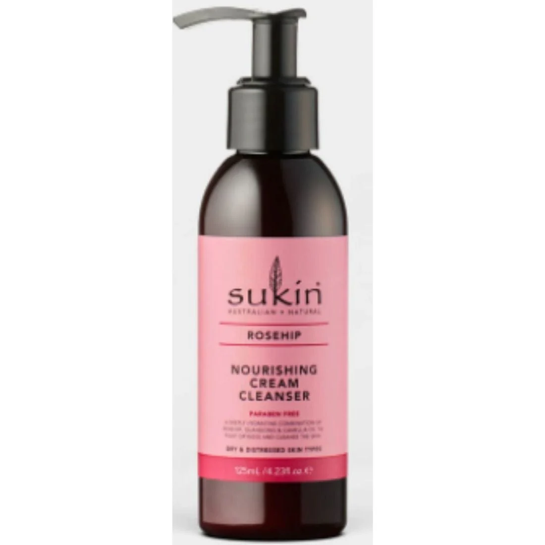 Sukin Rose Hip Cream Cleanser, 125 ml, Clearance 40% Off, Final Sale