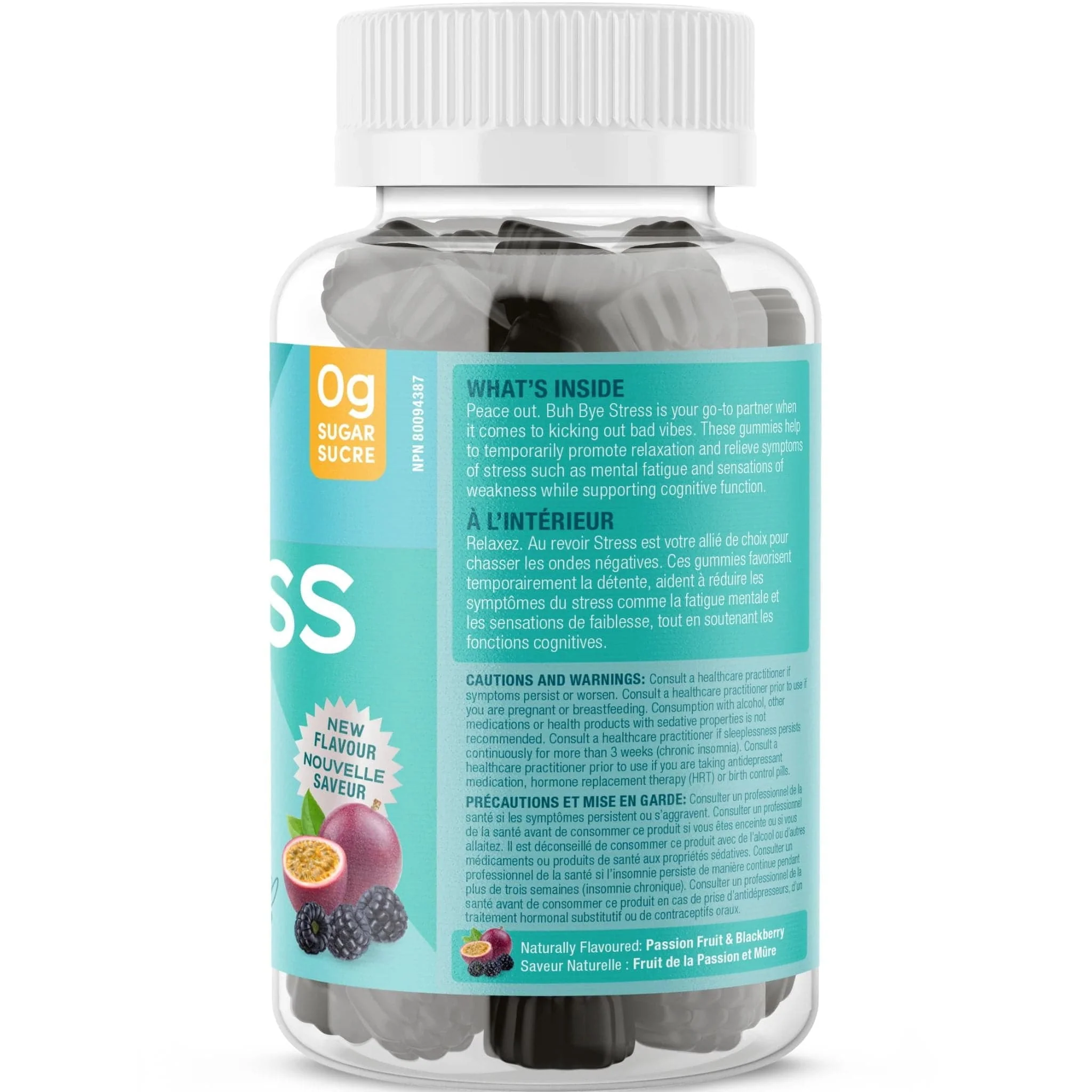 Suku Vitamins Buh Bye Stress Gummies (GABA, Rhodiola, L-Theanine & Lemon Balm), 60 Gummies - Image 4
