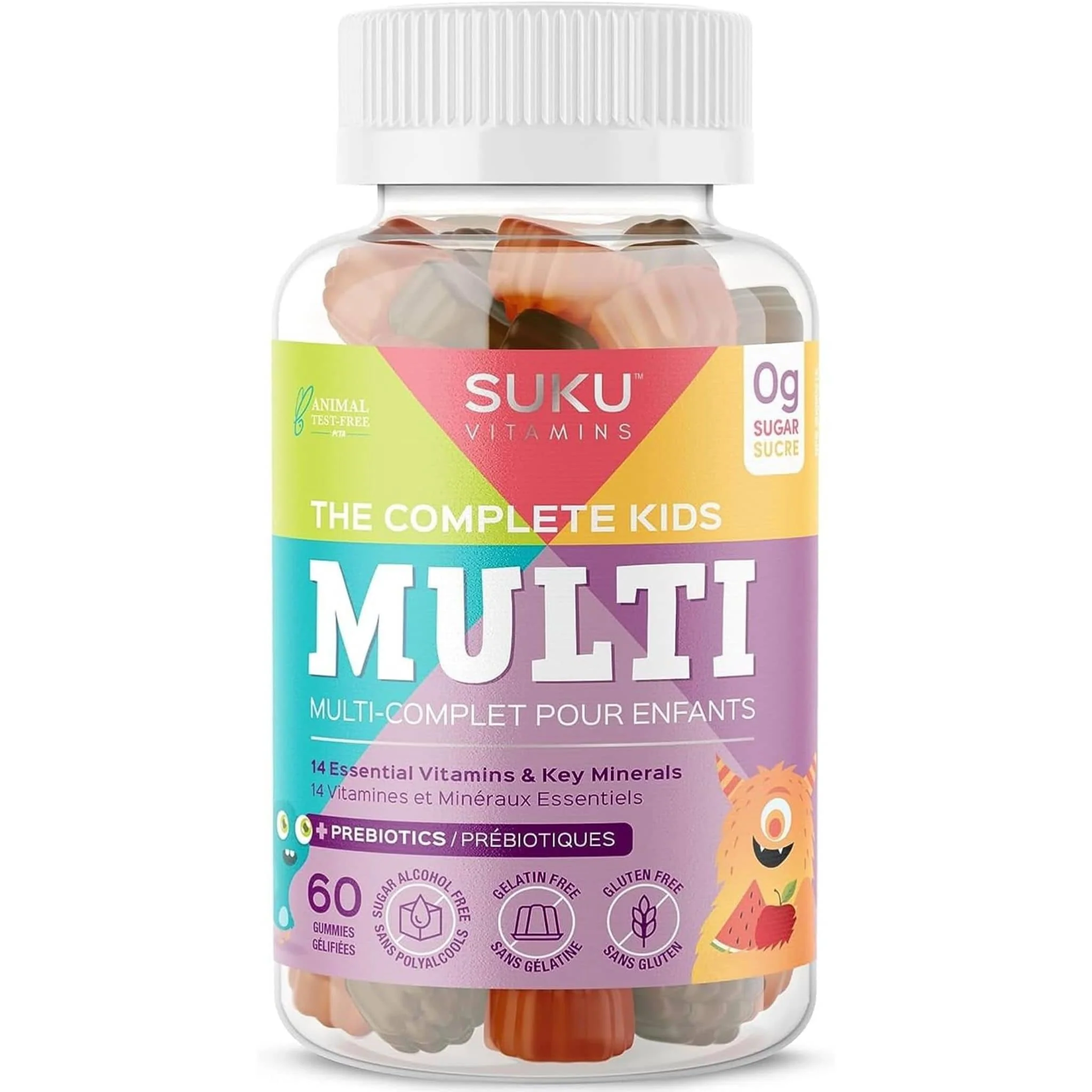 Suku Vitamins Complete Kids Gummy Multivitamin (with fiber), 60 Gummies - Image 2