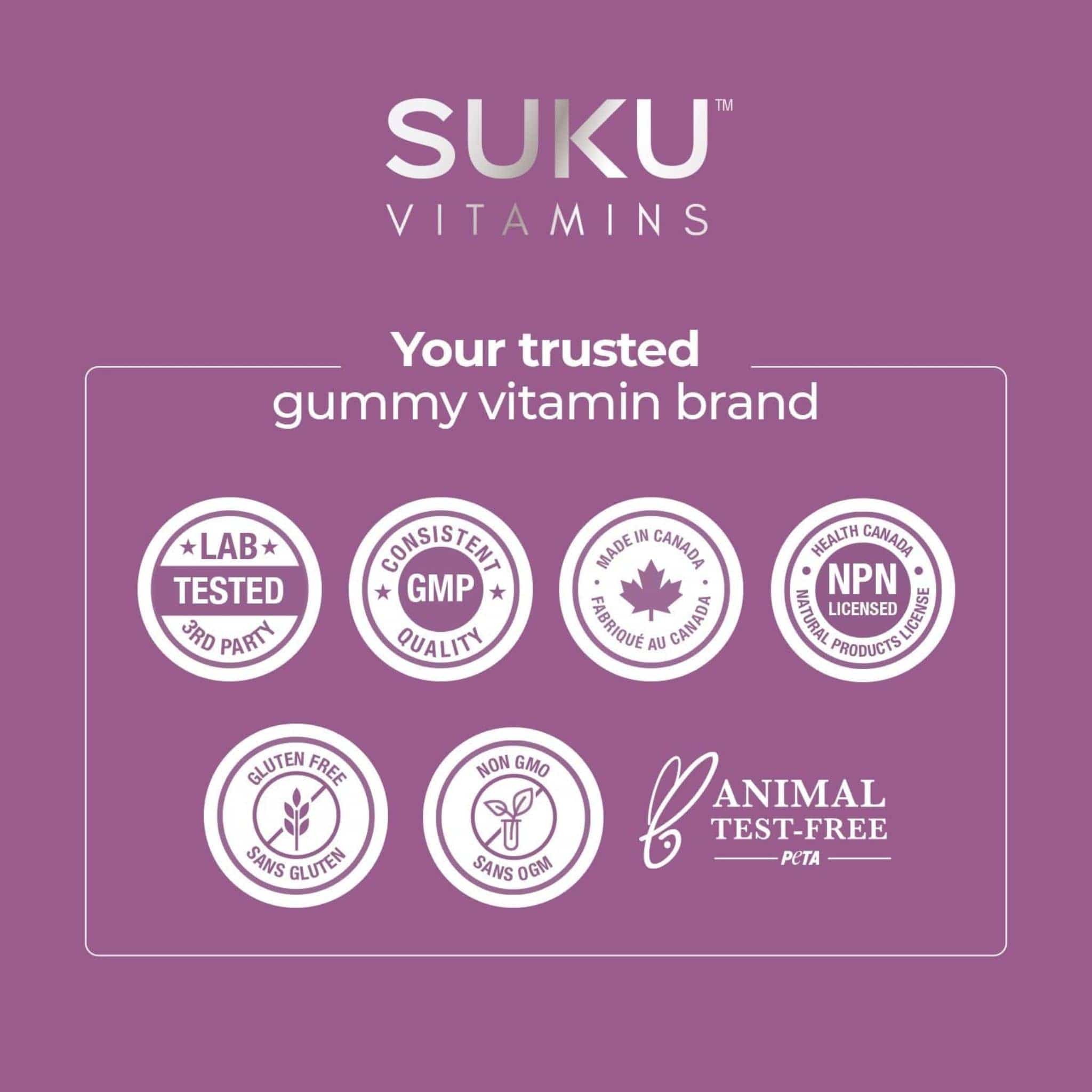 Suku Vitamins Complete Kids Gummy Multivitamin (with fiber), 60 Gummies - Image 8
