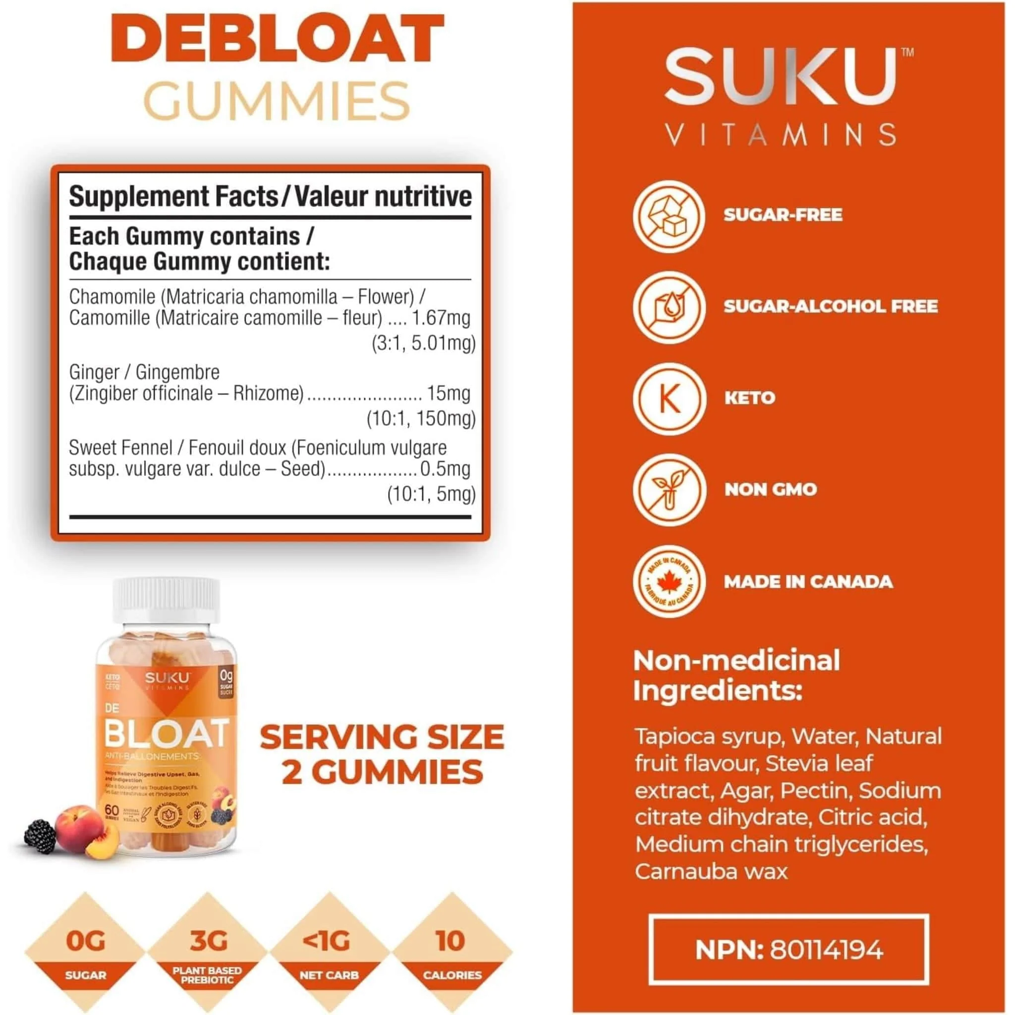 Suku Vitamins Debloat, 60 Gummies - Image 5