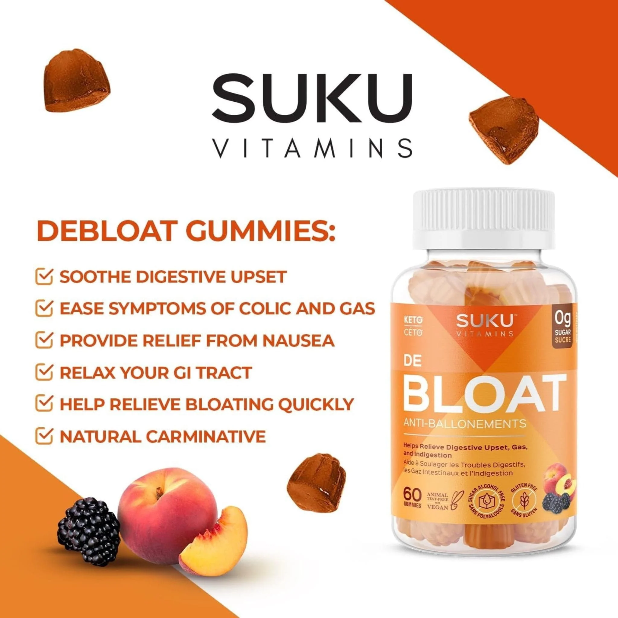 Suku Vitamins Debloat, 60 Gummies - Image 6