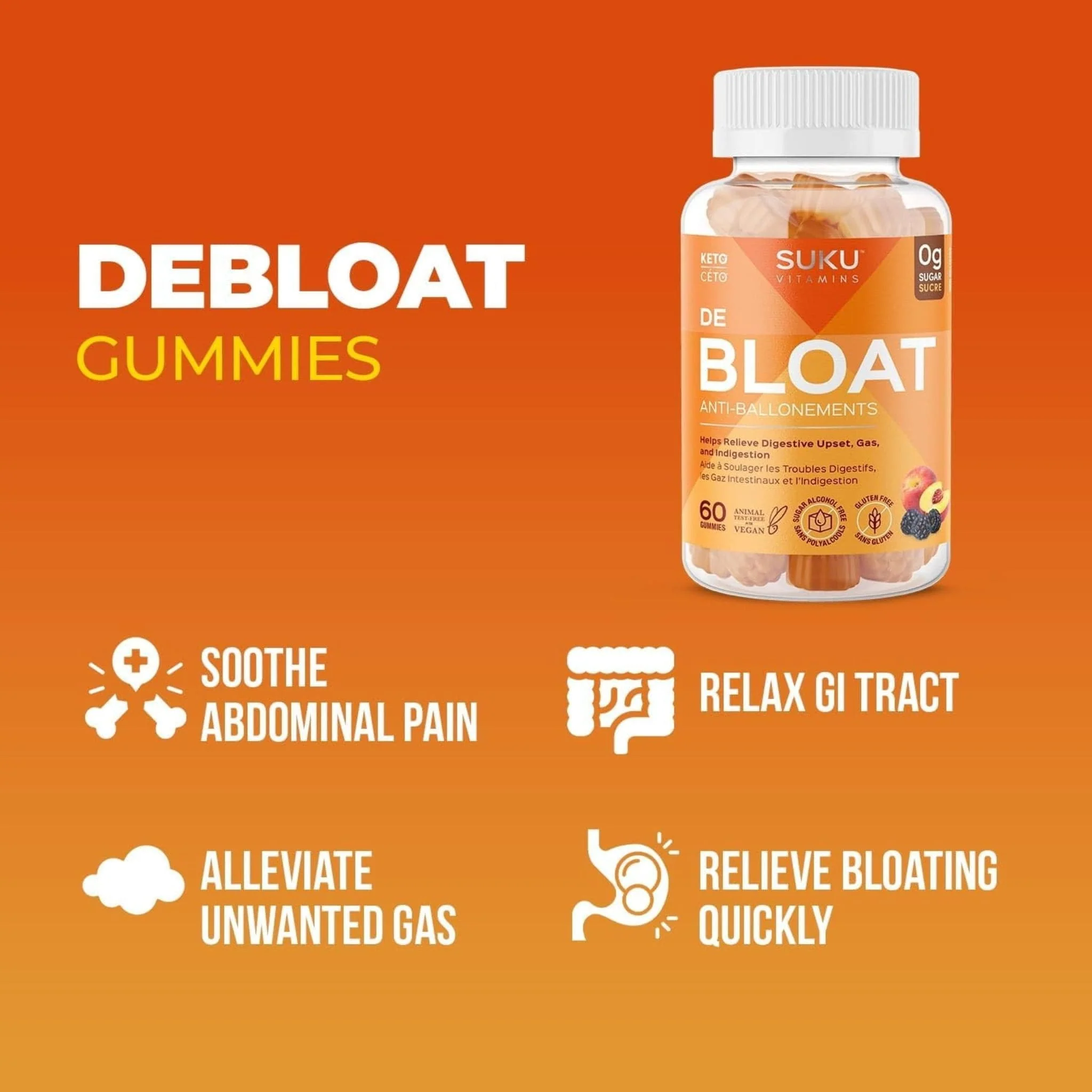 Suku Vitamins Debloat, 60 Gummies - Image 8