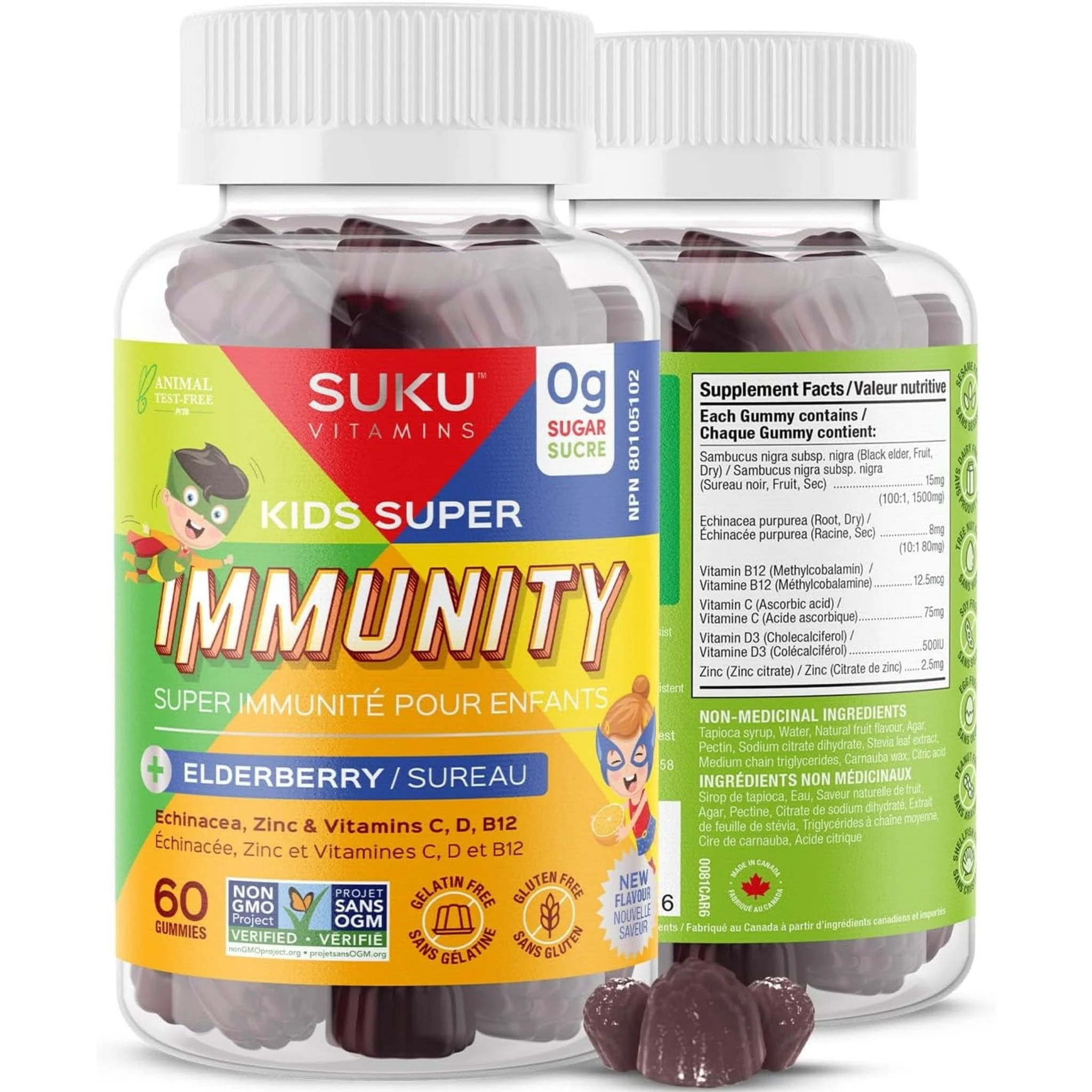 SUKU Vitamins Kids Super Immunity, 60 Gummies