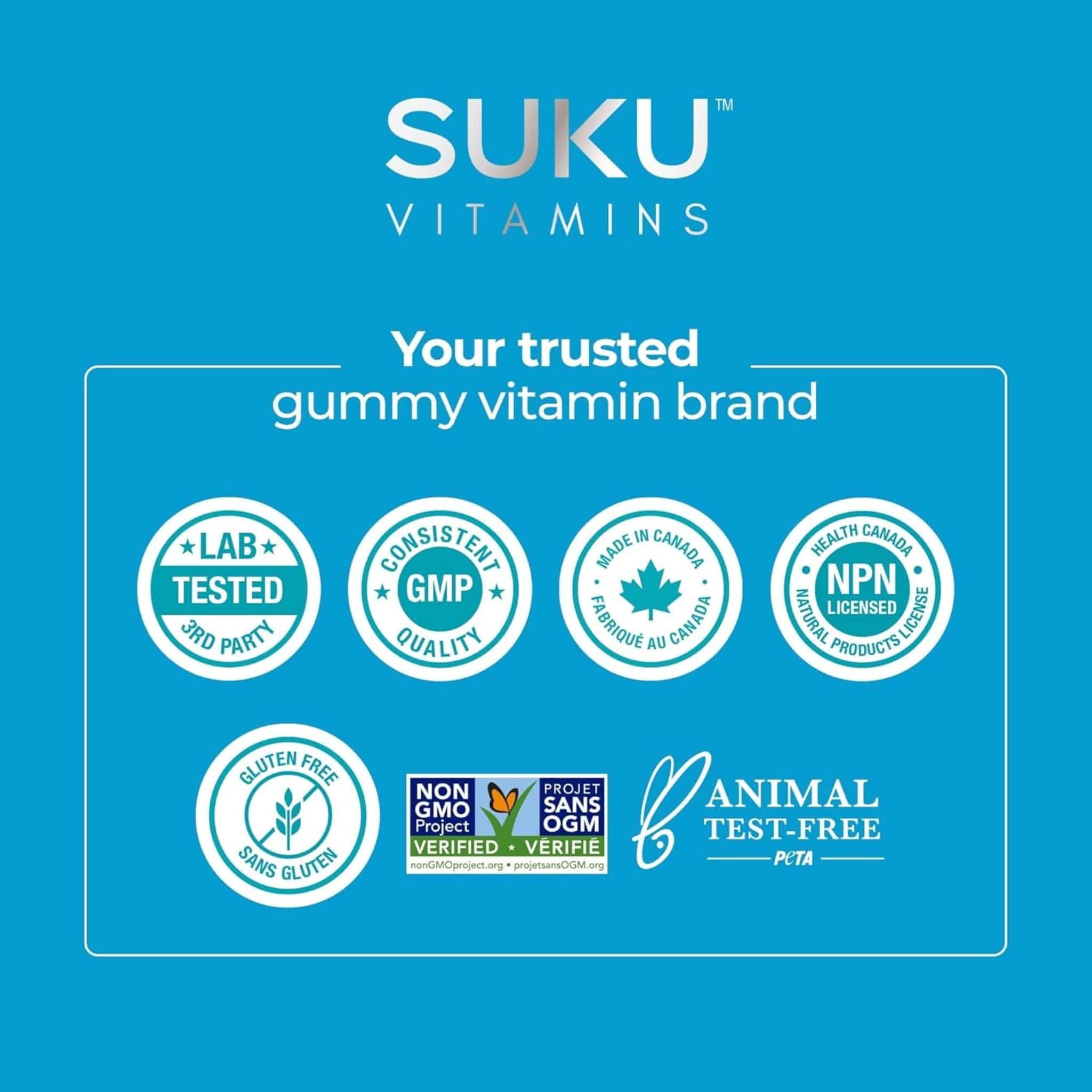 Suku Vitamins Luscious Hair (Silicon, Collagen & Biotin for Hair, Skin & Nails), 60 Gummies - Image 11
