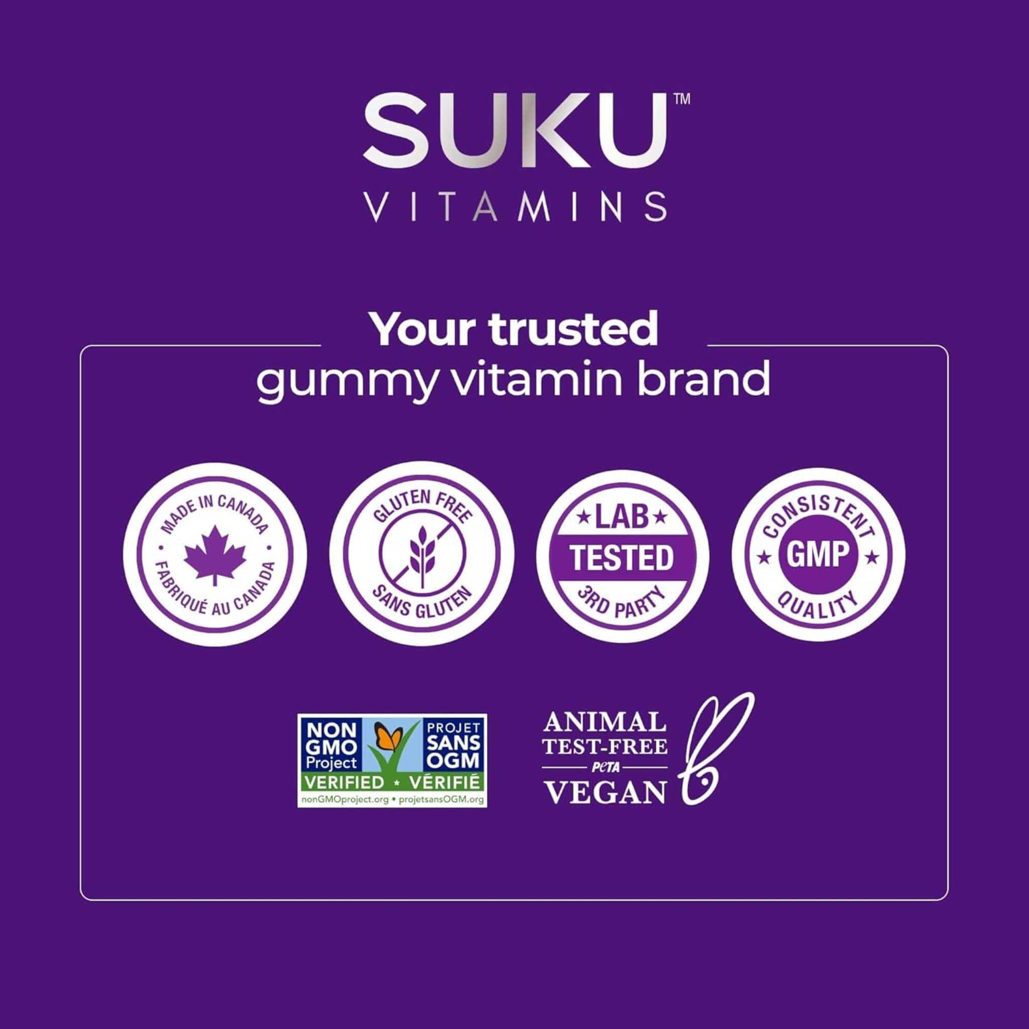 Suku Vitamins Mega Magnesium Gummies (Magnesium Bisglycinate 177mg), 60 Gummies - Image 6