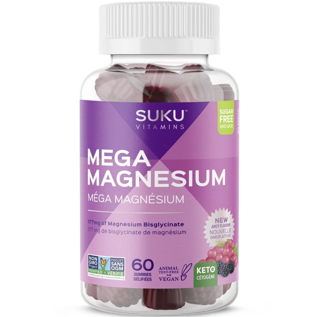 Suku Vitamins Mega Magnesium Gummies (Magnesium Bisglycinate 177mg), 60 Gummies - Image 8