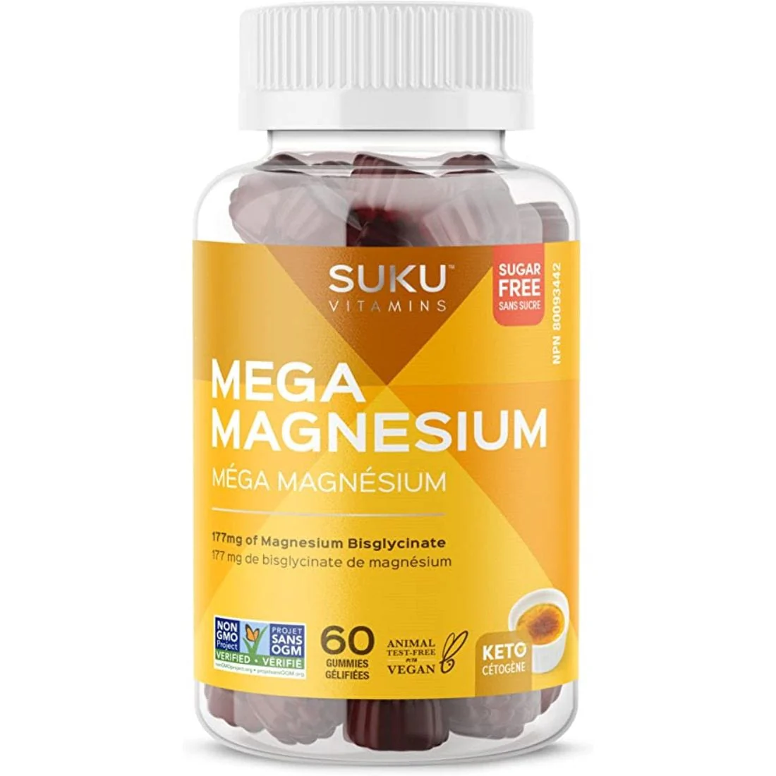 Suku Vitamins Mega Magnesium Gummies (Magnesium Bisglycinate 177mg), 60 Gummies - Image 9
