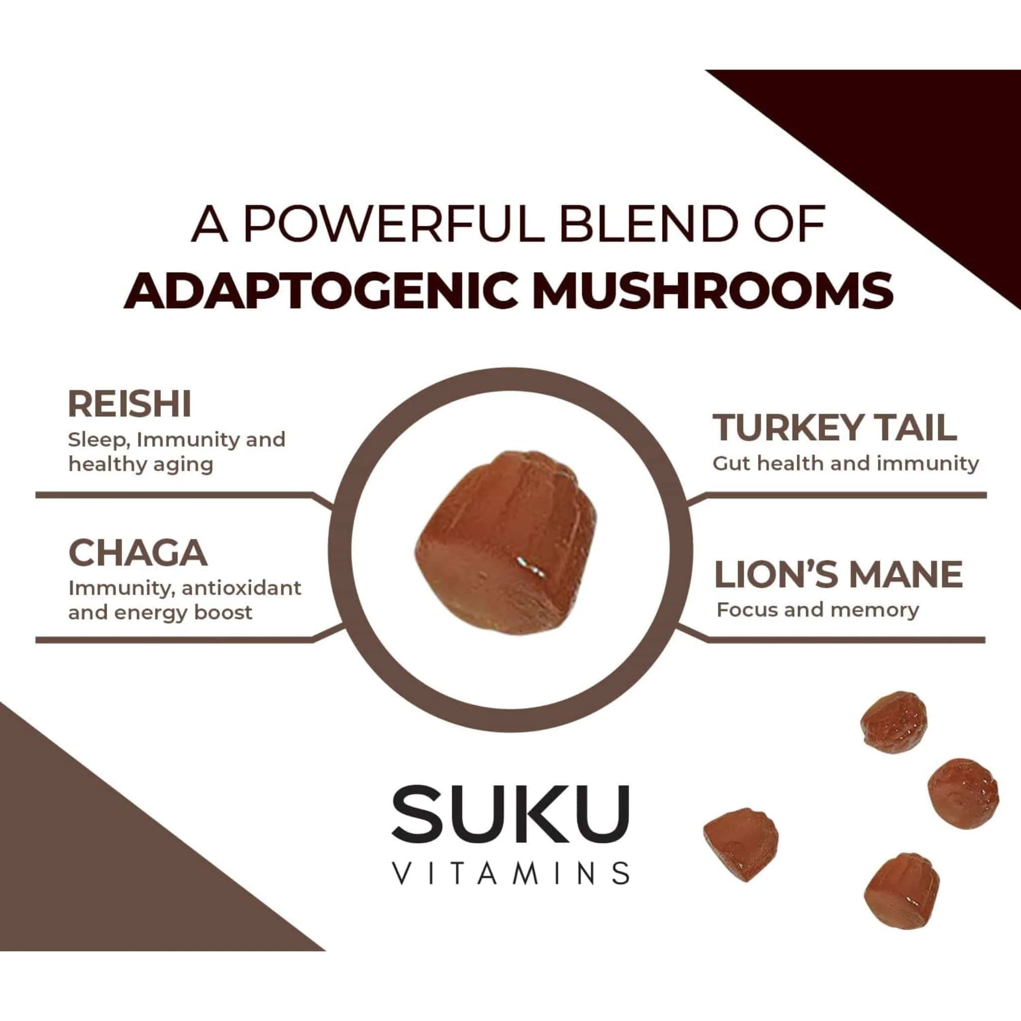 Suku Vitamins Super Mushrooms, 60 Gummies - Image 6