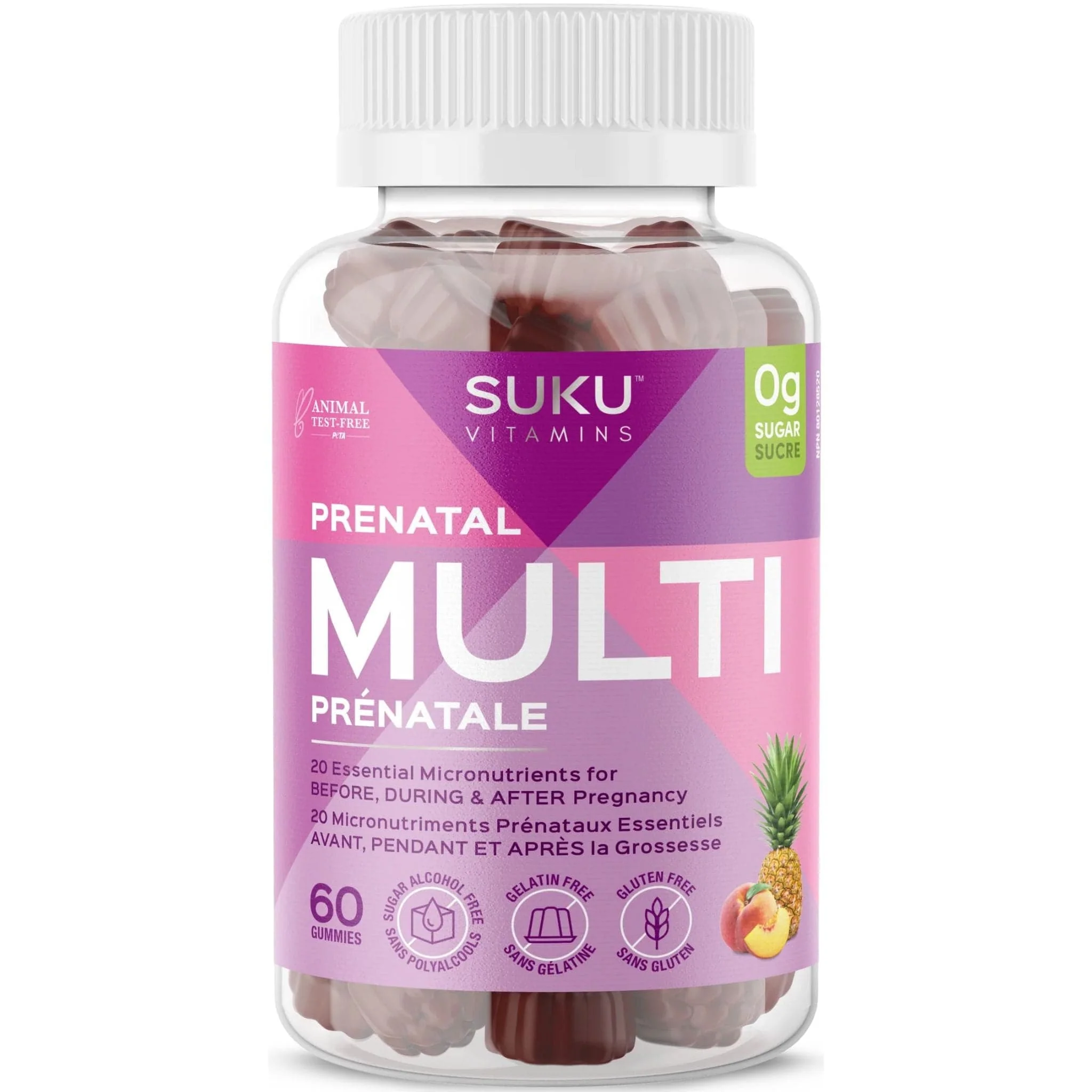 SUKU Vitamins The Complete Prenatal, 60 Gummies