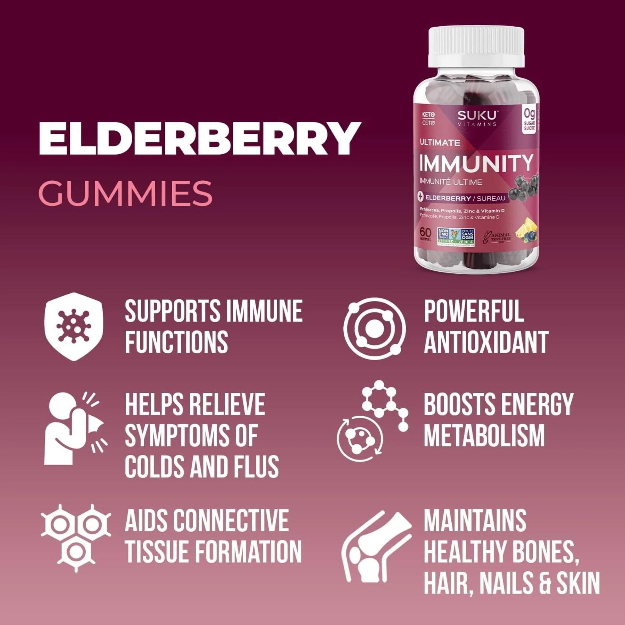SUKU Vitamins Ultimate Immunity, 60 Gummies - Image 6