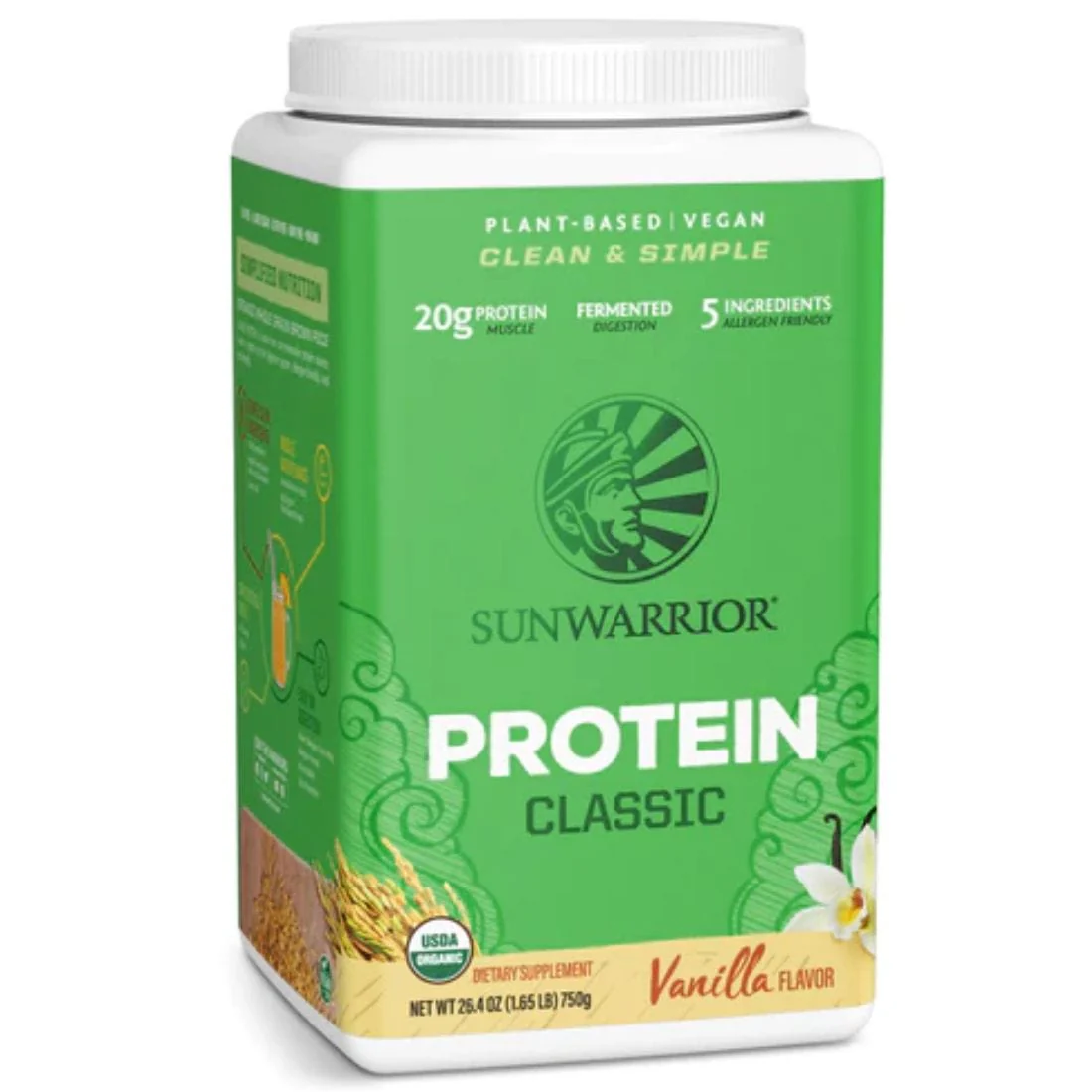 Sun Warrior Protein Classic Sprouted Brown Rice Protein, Raw Vegan Fermented Protein - Image 7