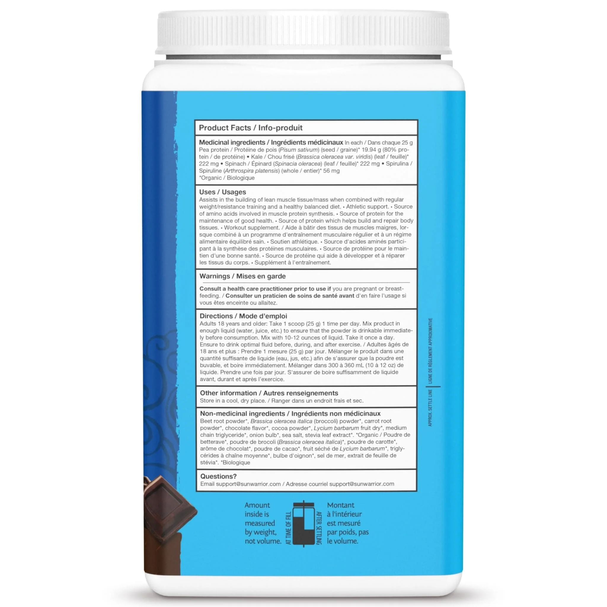Sun Warrior Protein Warrior Blend Plus Greens, 750g - Image 3