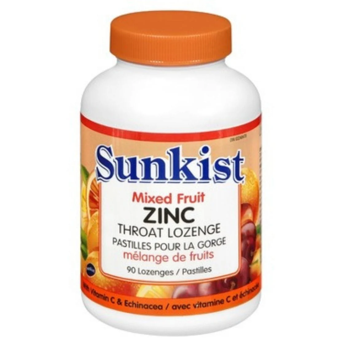 Sunkist Zinc Throat Lozenges 5mg, Chewable Zinc (With Vitamin C and Echinacea), 90 Lozenges - Image 2