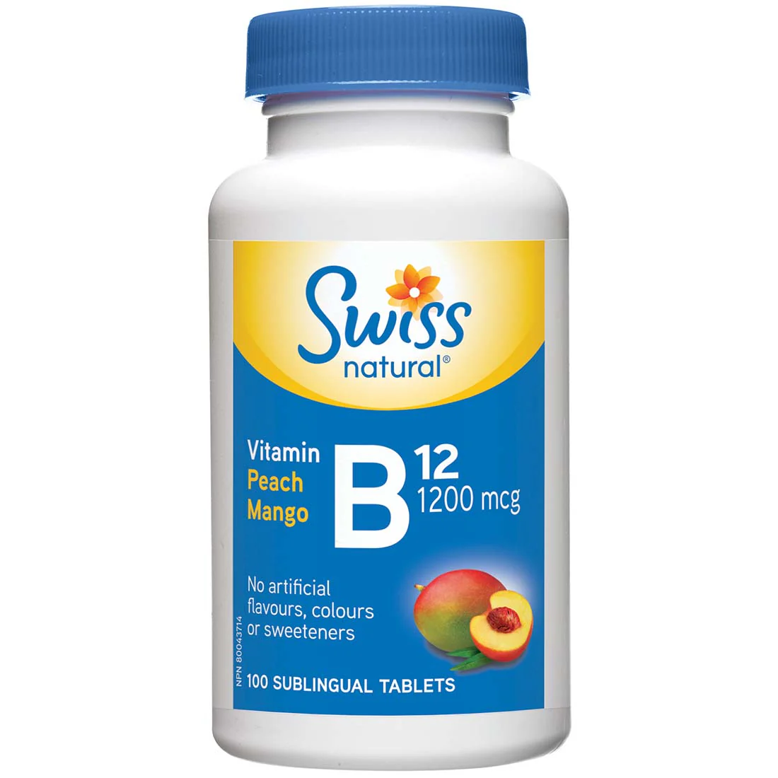 Swiss Natural Vitamin B12 1200mcg Sublingual, 100 Chewable Tablets - Image 2
