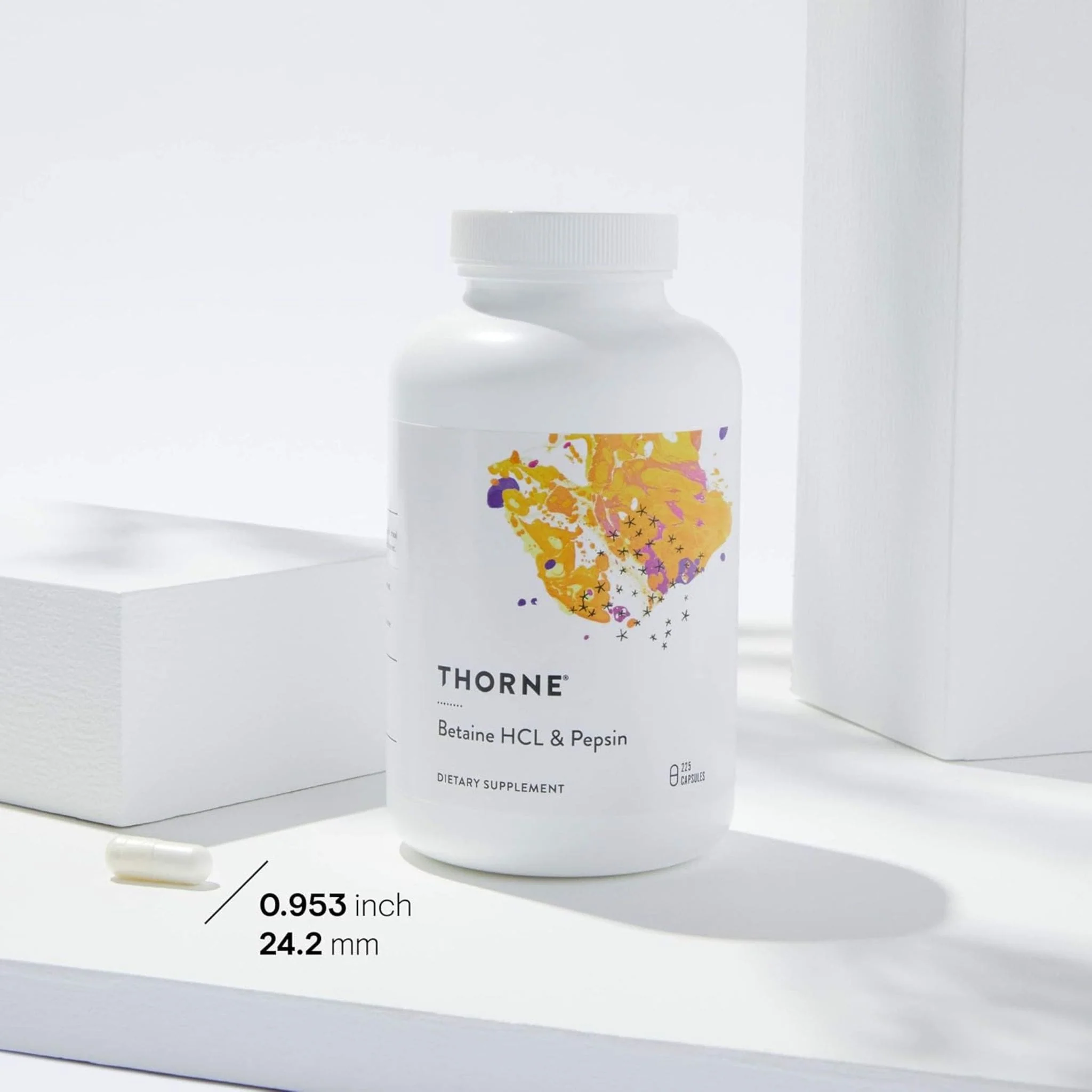 Thorne Betaine HCL & Pepsin, 225 Capsules - Image 3