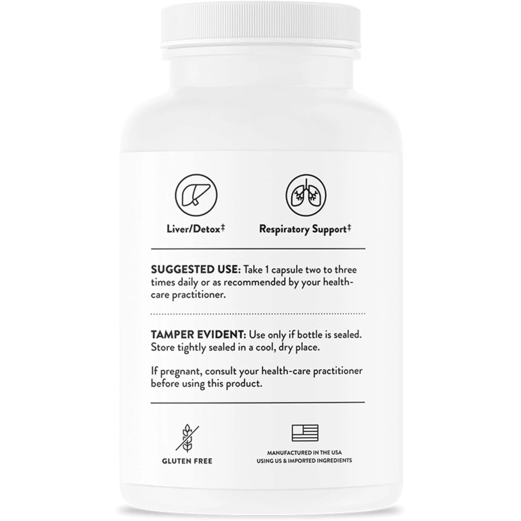 Thorne NAC 500mg, 90 Capsules - Image 2