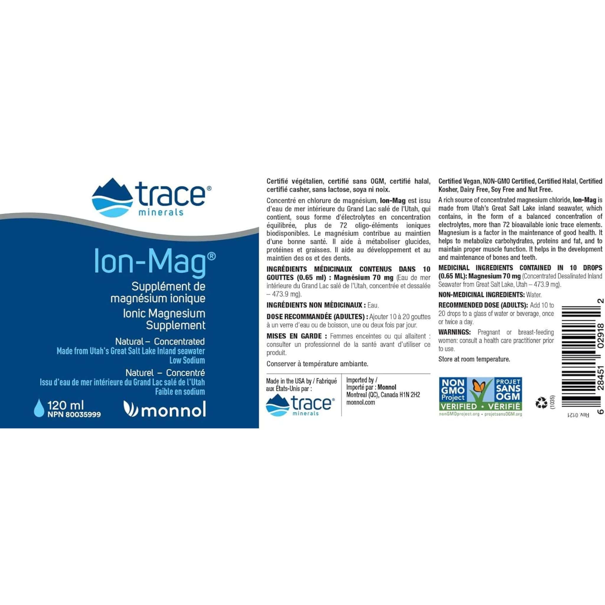 Trace Minerals Ion-Mag Ionic Magnesium Drops, 120ml - Image 2