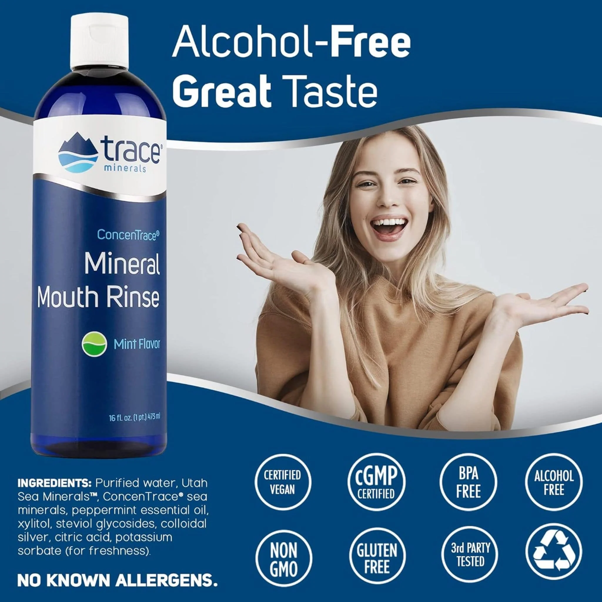 Trace Minerals Mineral Mouth Rinse, 473ml - Image 4