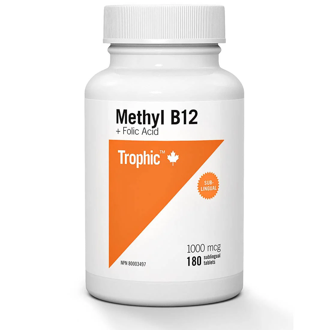 Trophic Methyl B12 + Folic Acid, 1000mcg - Image 3