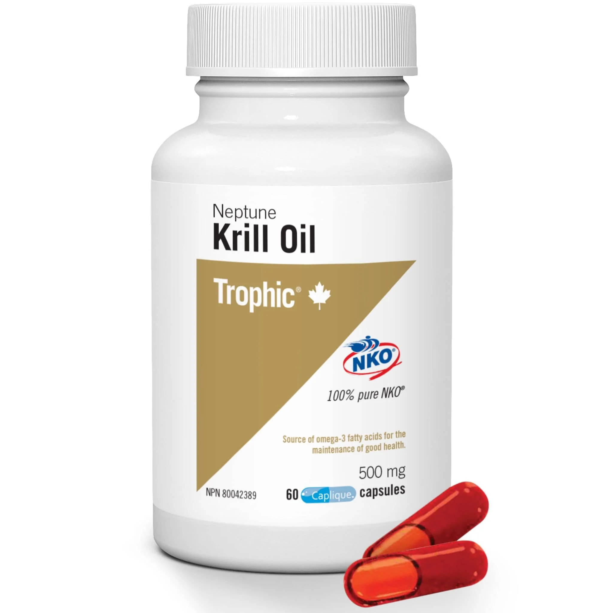 Trophic Neptune Krill Oil 500mg (100% Pure NKO)