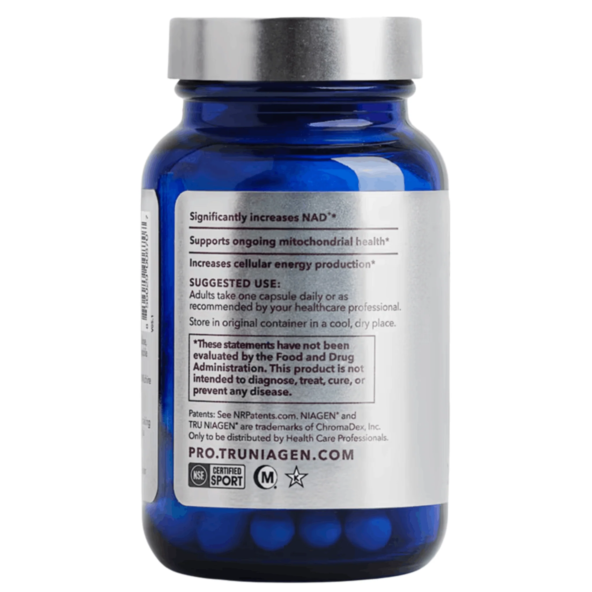 Tru Niagen Pro 500mg, Supports Cellular Energy, Repair and Mitochondria Health, 30 Vegetable Capsules - Image 2