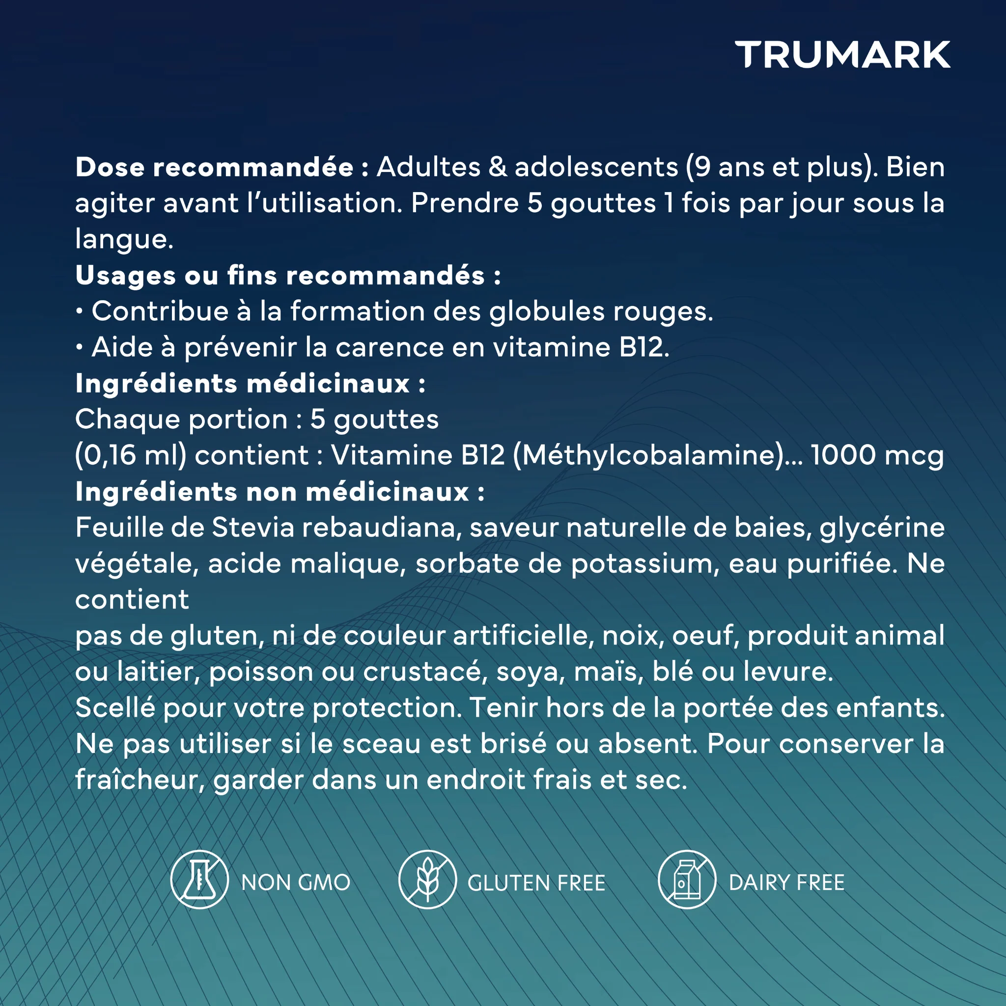 TRUMARK Methylated Vitamin B12 Drops 1000mcg, Sublingual B12 Liquid, Supports Energy, Nervous System & Red Blood Cell Health, Delicious Berry, 100ml / 625 Servings - Image 12