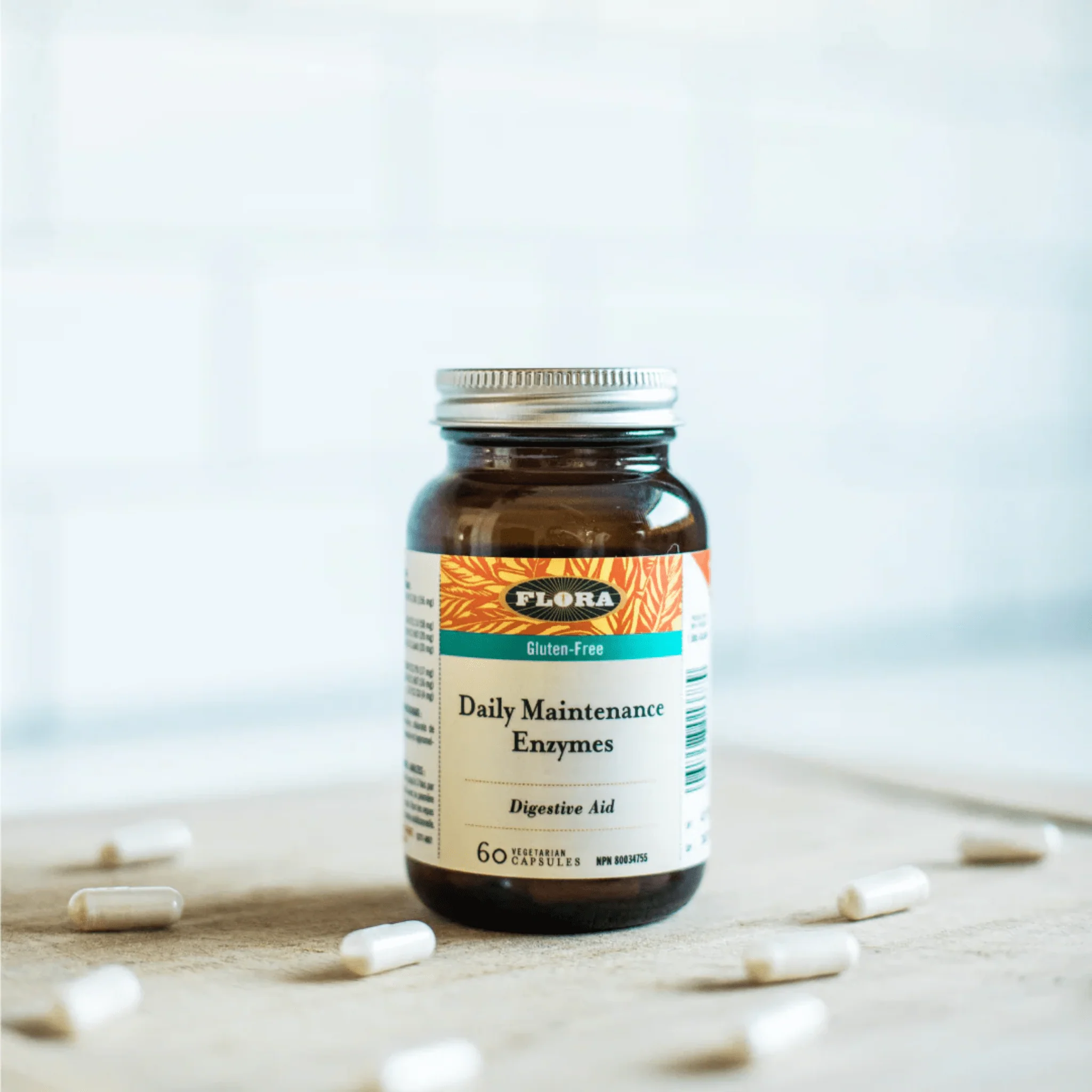 Flora Daily Maintenance Enzymes, Supports Digestion and Nutrient Absorption, 60-120 Vegetable Capsules - Image 3