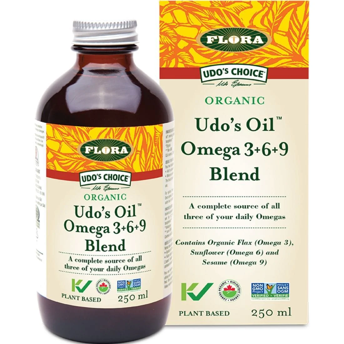 Flora Udos Choice Udo’s Oil 3-6-9 Blend Liquid, Organic (Stored in Fridge) - Image 2