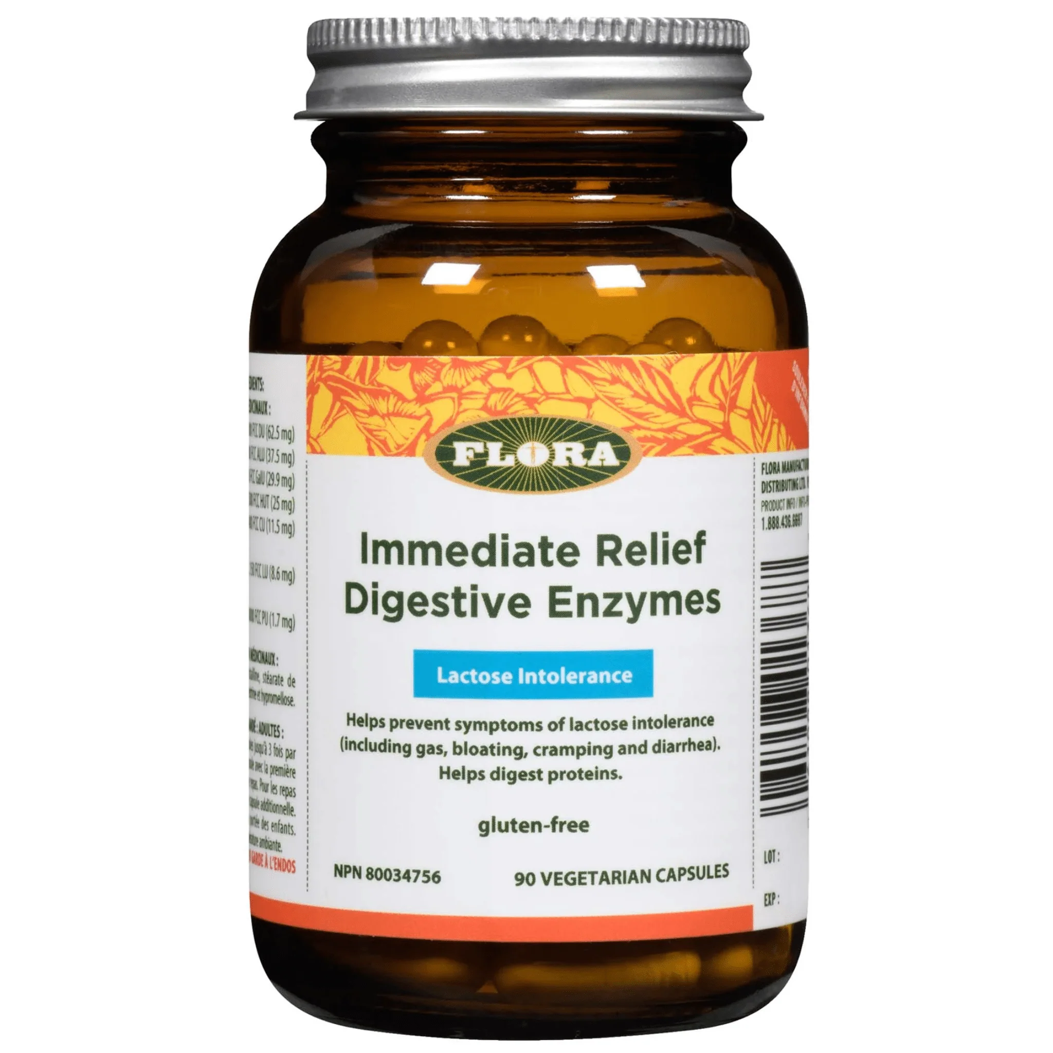 Flora Immediate Relief Digestive Enzymes, 21-120 Vegetable Capsules - Image 3